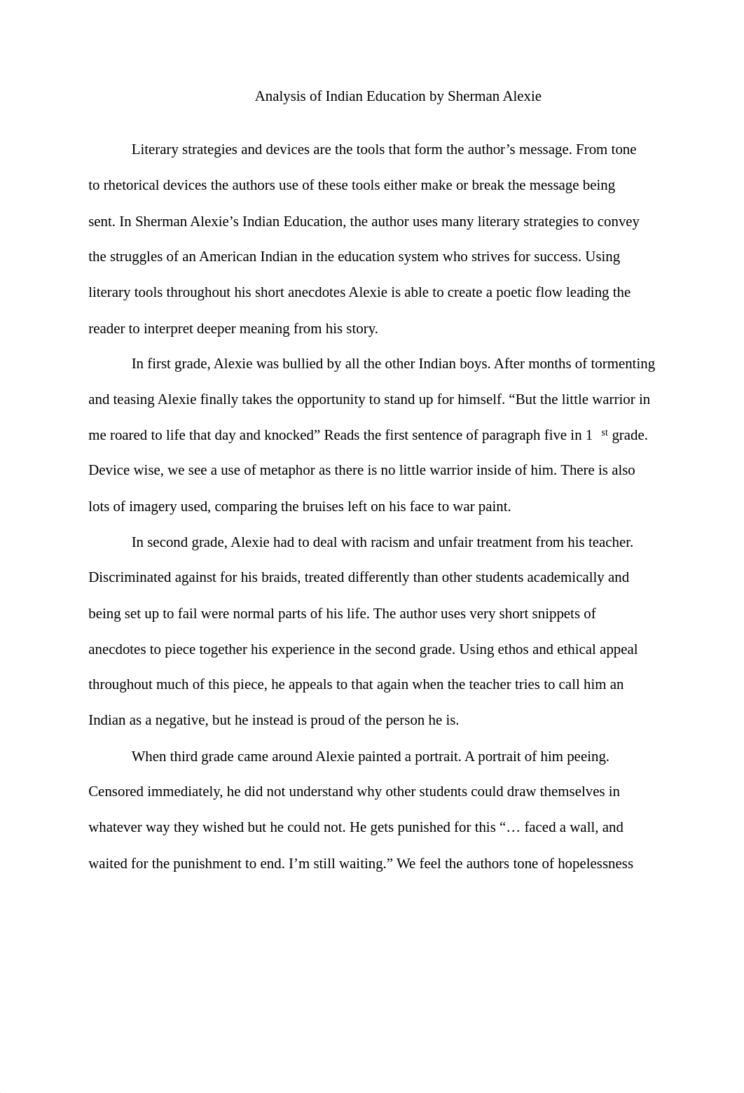 Analysis of Indian Education by Sherman Alexie.pdf_dfxexmt7108_page1