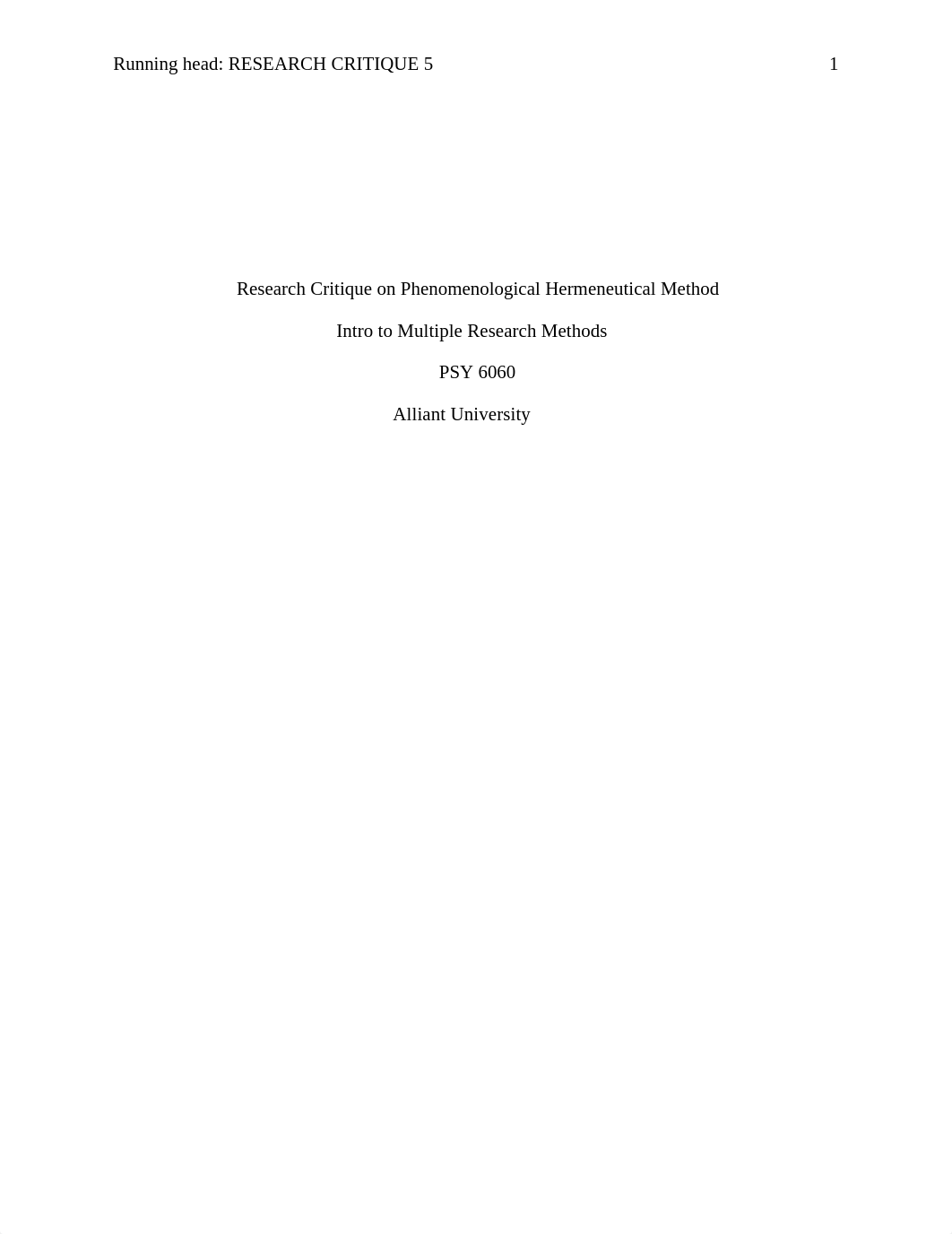 Research Critique on Phenomenological Hermeneutical Method_dfxib11oj3y_page1