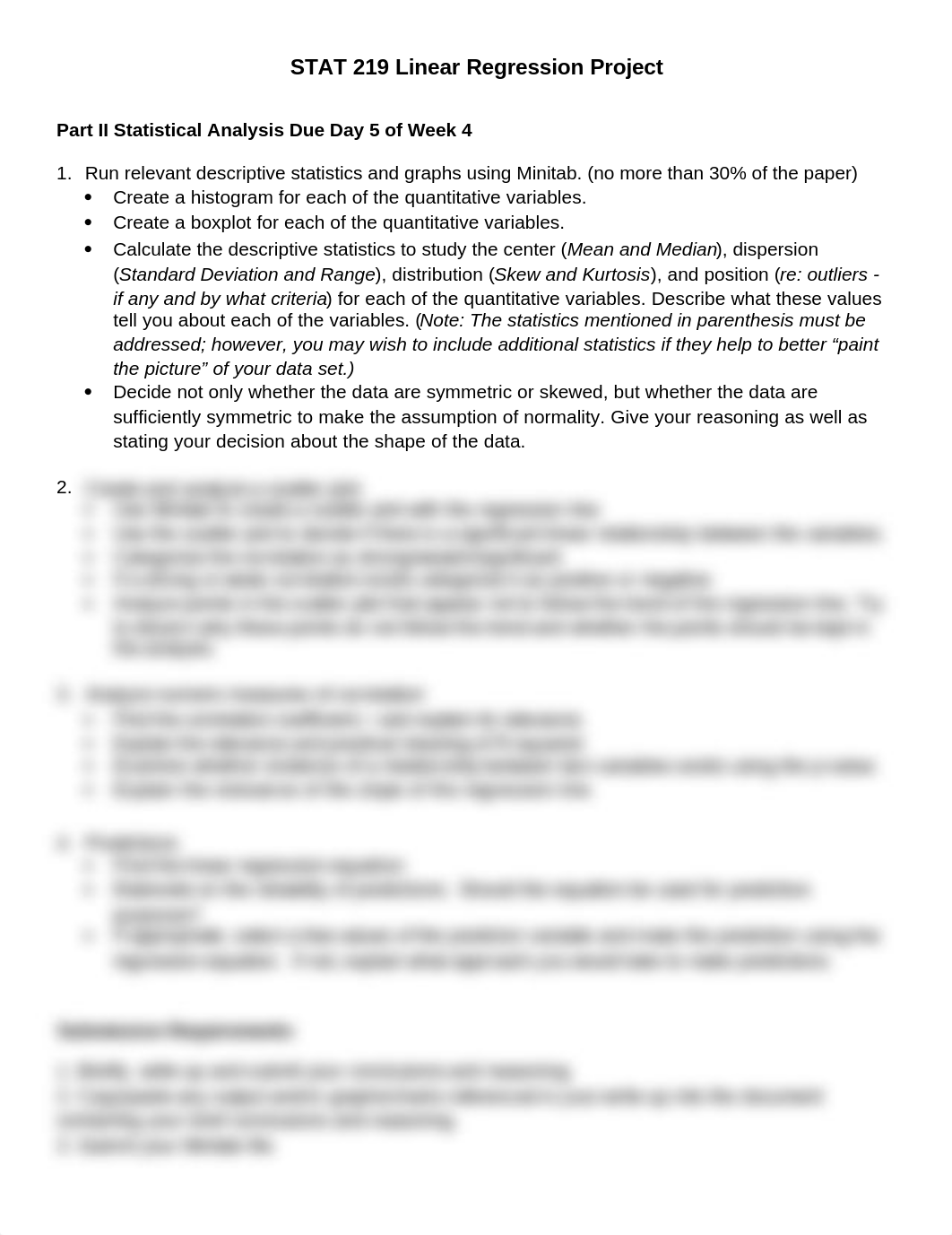 Case Study Part II Linear Regression Project STAT219(3)_dfxtvaf0fju_page1