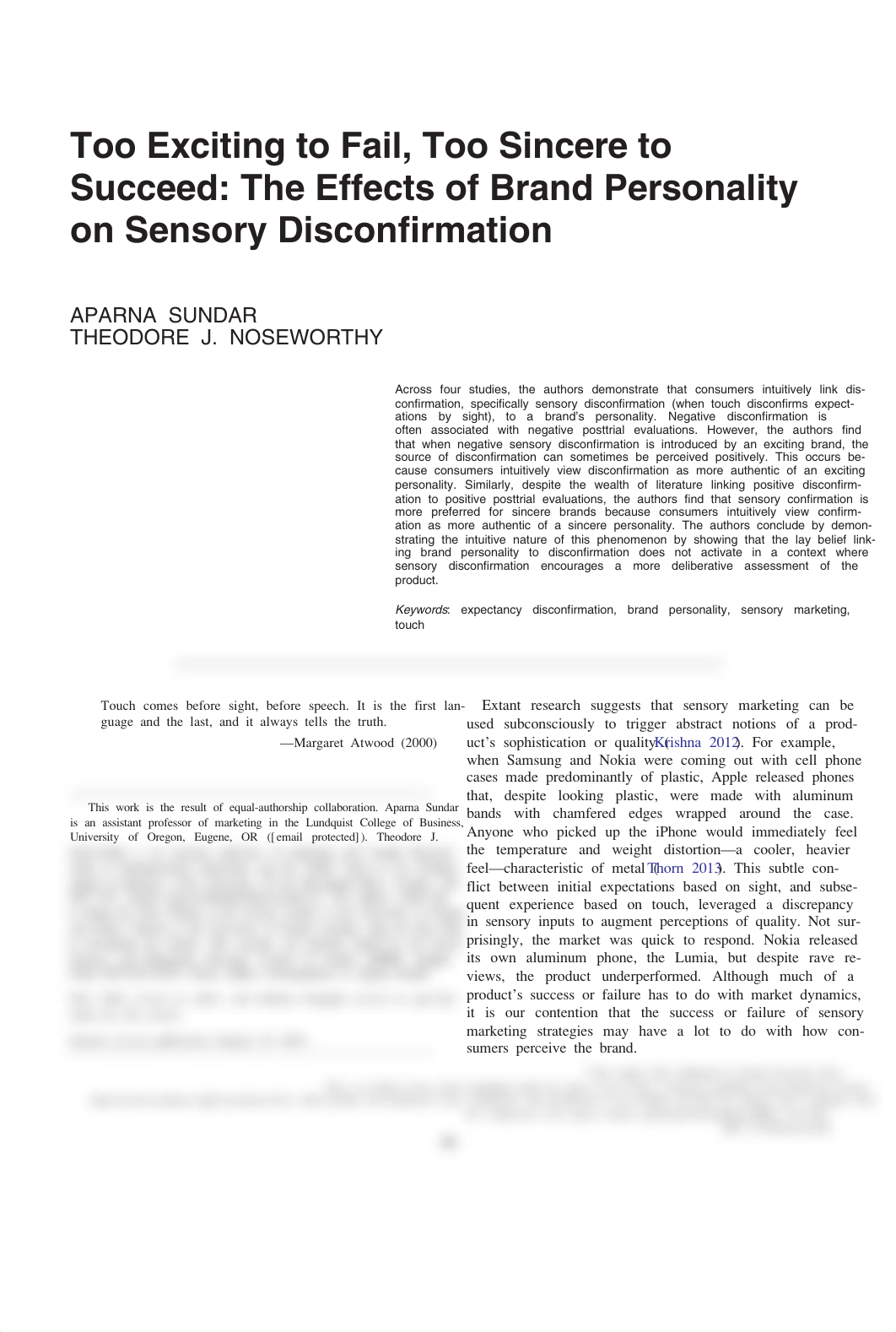 Too Exciting to Fail, Too Sincere to Succeed- The Effects of Brand Personality on Sensory Disconfirm_dfy3ii9drzb_page1