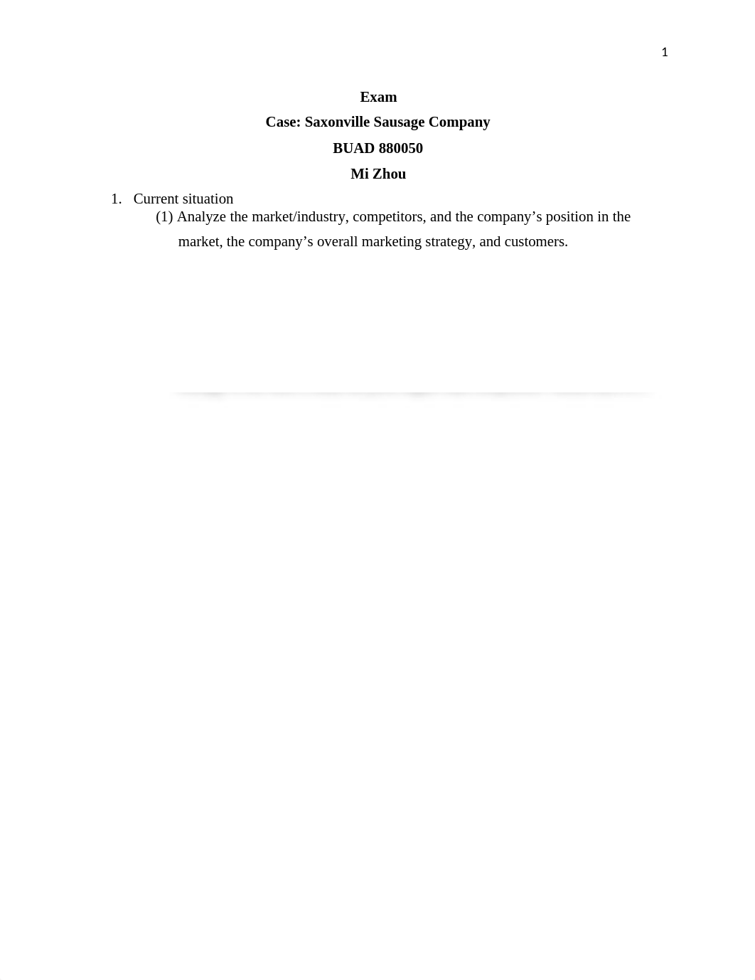 Saxonville Sausage Company Exam_Mi Zhou_dfy583nfuhf_page1