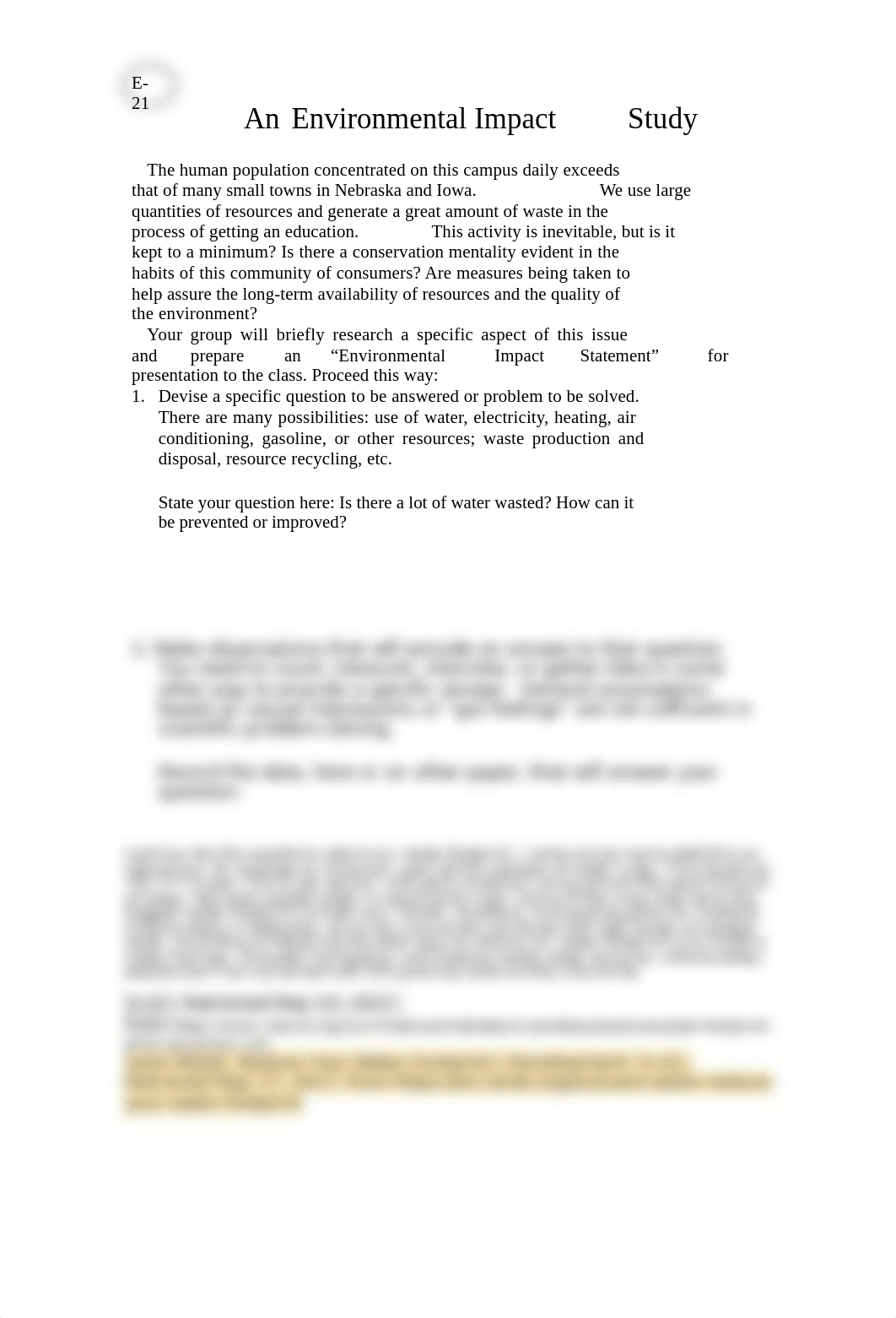 Module 10 Lab 2 _E-21 An Environmental Impact Study lab work sheet_dfy6tg02f0w_page1
