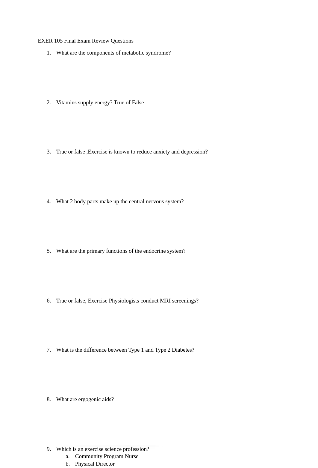 EXER 105 Final Exam Review Questions.docx_dfyrras1cw1_page1