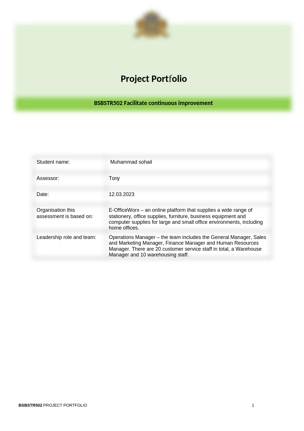 BSBLSTR502_Facilitate continuous improvement _PROJECT_TEMPLATE_TASK3_SESSION1.docx_dfzppvgfk8p_page1