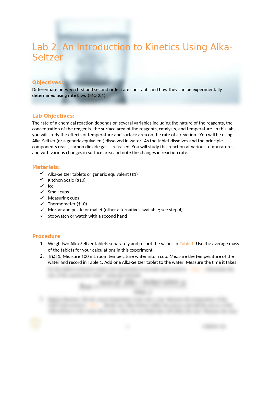 Lab 2. An Introduction to Kinetics Using Alka-Seltzer.docx_dfzrfqu4yjh_page1