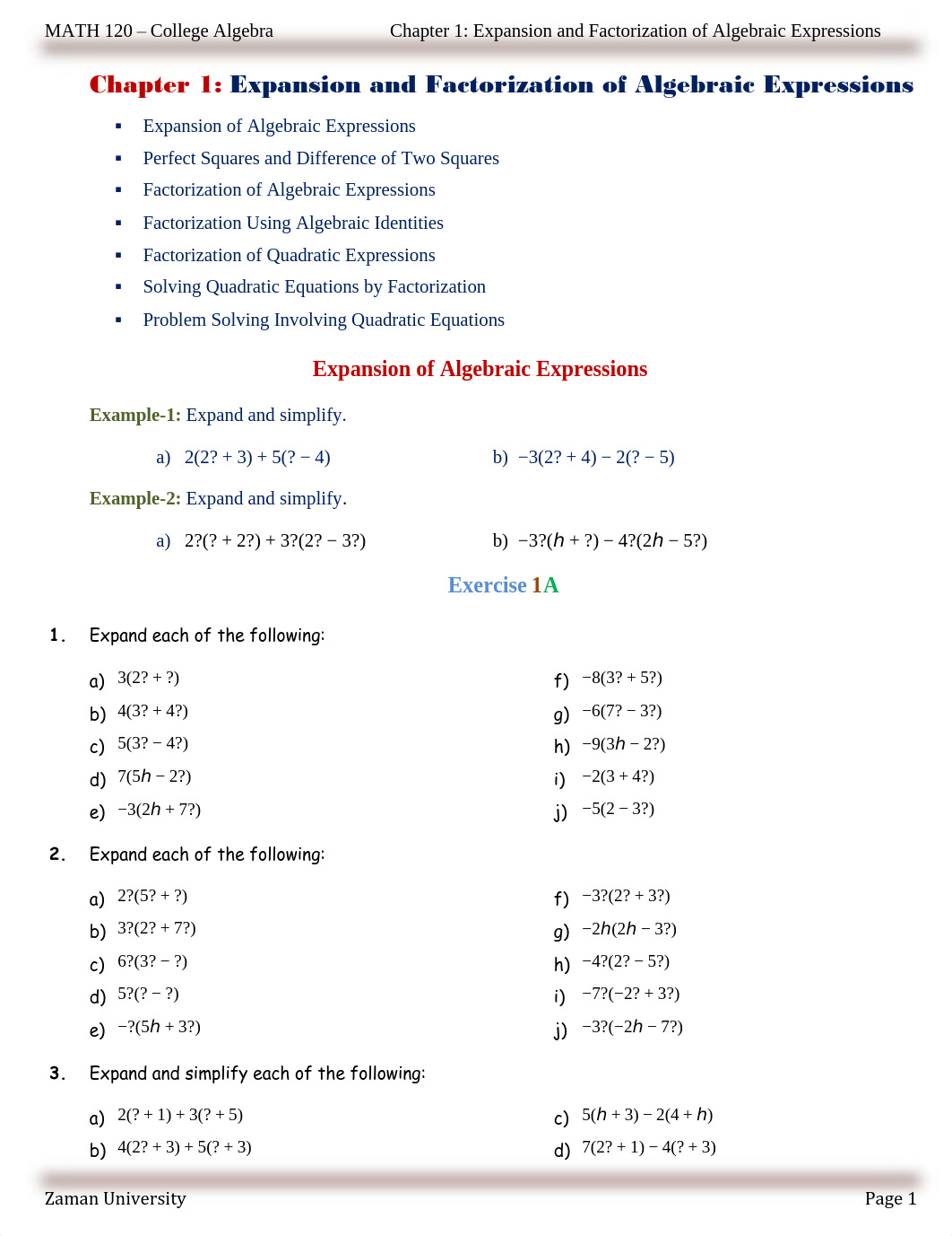 1. Expansion and Factorization of Algebraic Expressions.pdf_dfzugh0ej43_page1