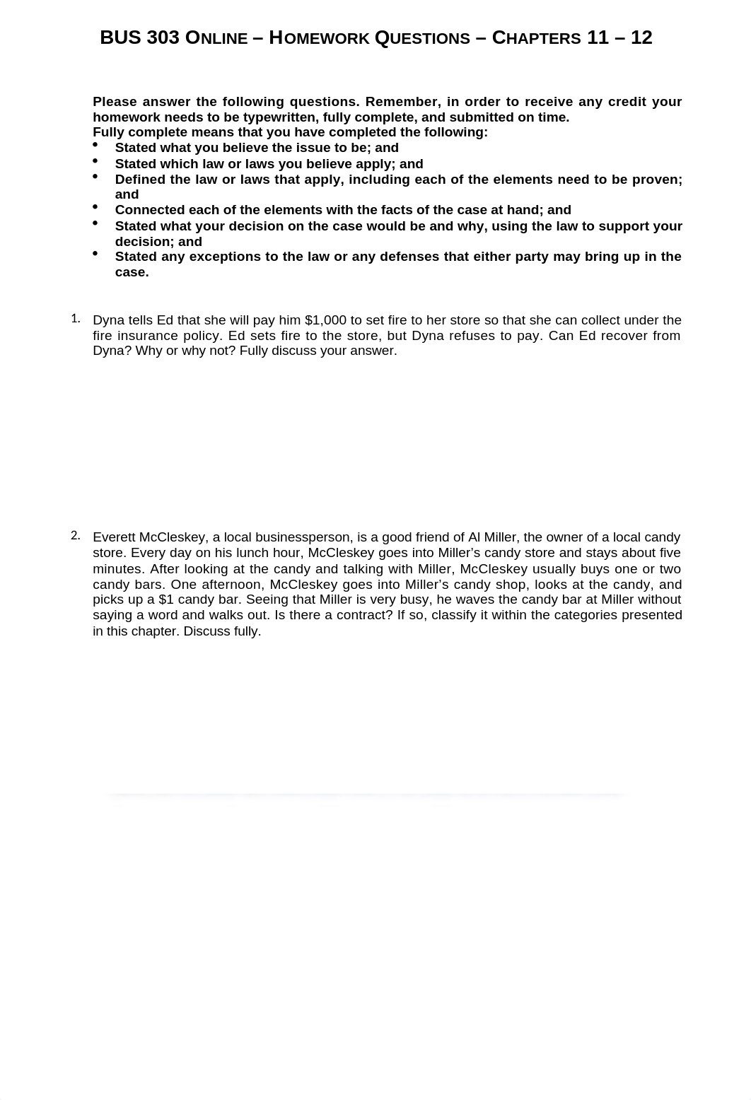 BUS 303 Online - HW - Module 5 - Chapters 11-12 - QUESTIONS - 2020-2021.doc_dg08ej9pjya_page1