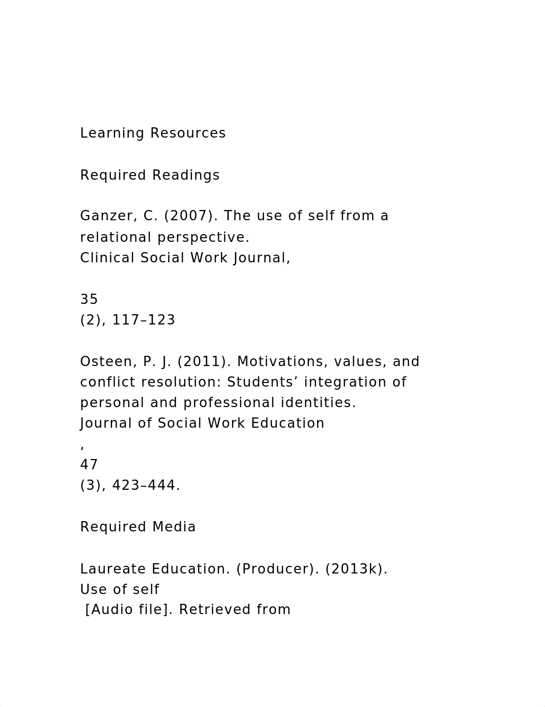 Learning ResourcesRequired ReadingsGanzer, C. (2007). Th.docx_dg0i2dirwrm_page3