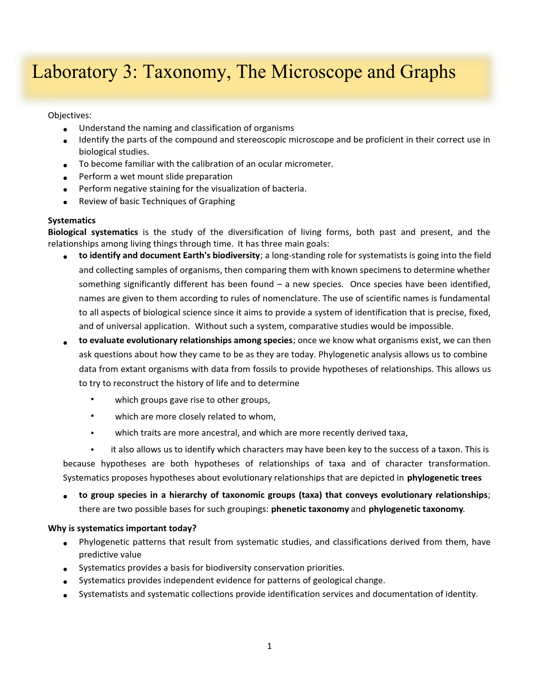 Lab 3 manual - Taxonomy Microscope and Graphing.pdf_dg0ky2qzkdi_page1