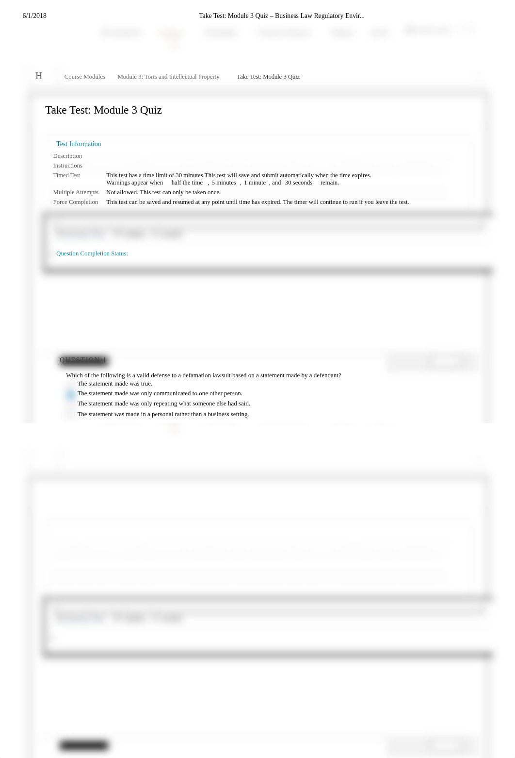 Take Test- Module 3 Quiz - Business Law Regulatory Envir... copy.pdf_dg0seb5j95z_page1