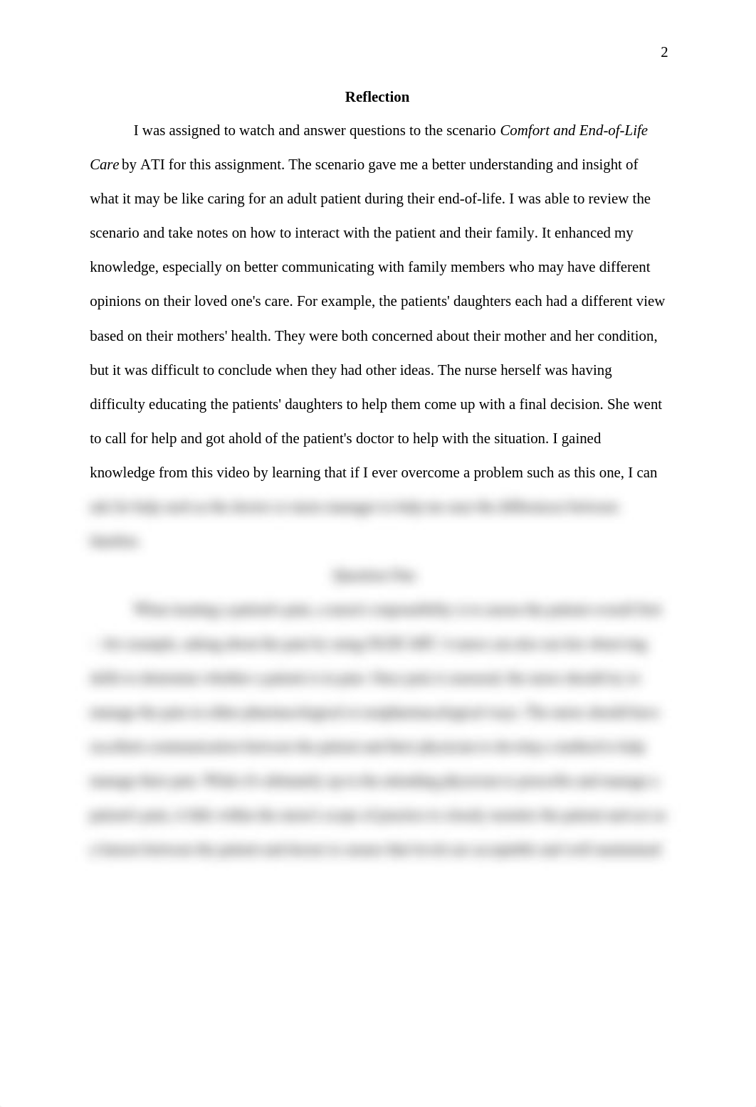 Comfort and End-of-Life Care Reflection.docx_dg1cjok11ii_page2