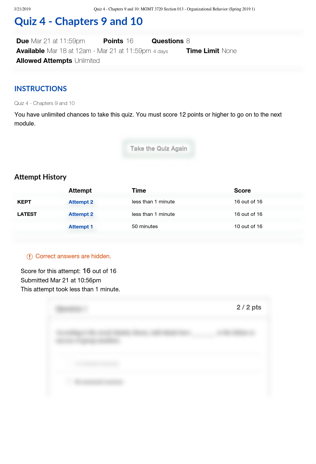 Quiz 4 - Chapters 9 and 10_ MGMT 3720 Section 013 - Organizational Behavior (Spring 2019 1).pdf_dg1lgf78y2o_page1