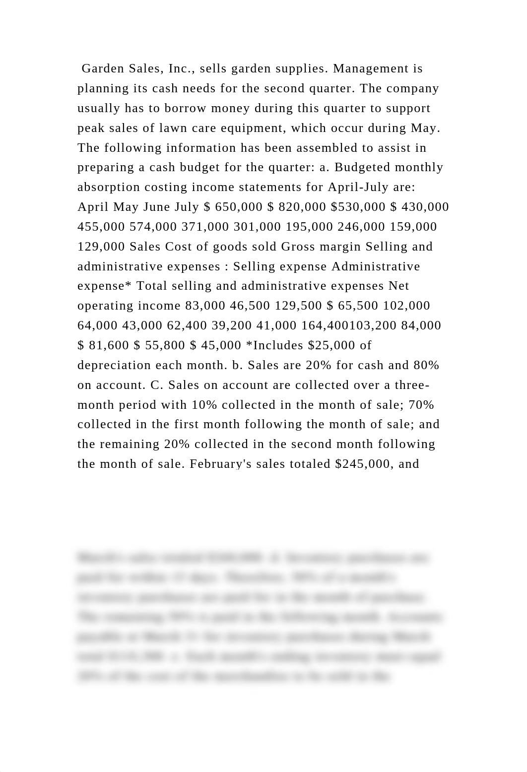 Garden Sales, Inc., sells garden supplies. Management is planning its.docx_dg1z4wqvnml_page2