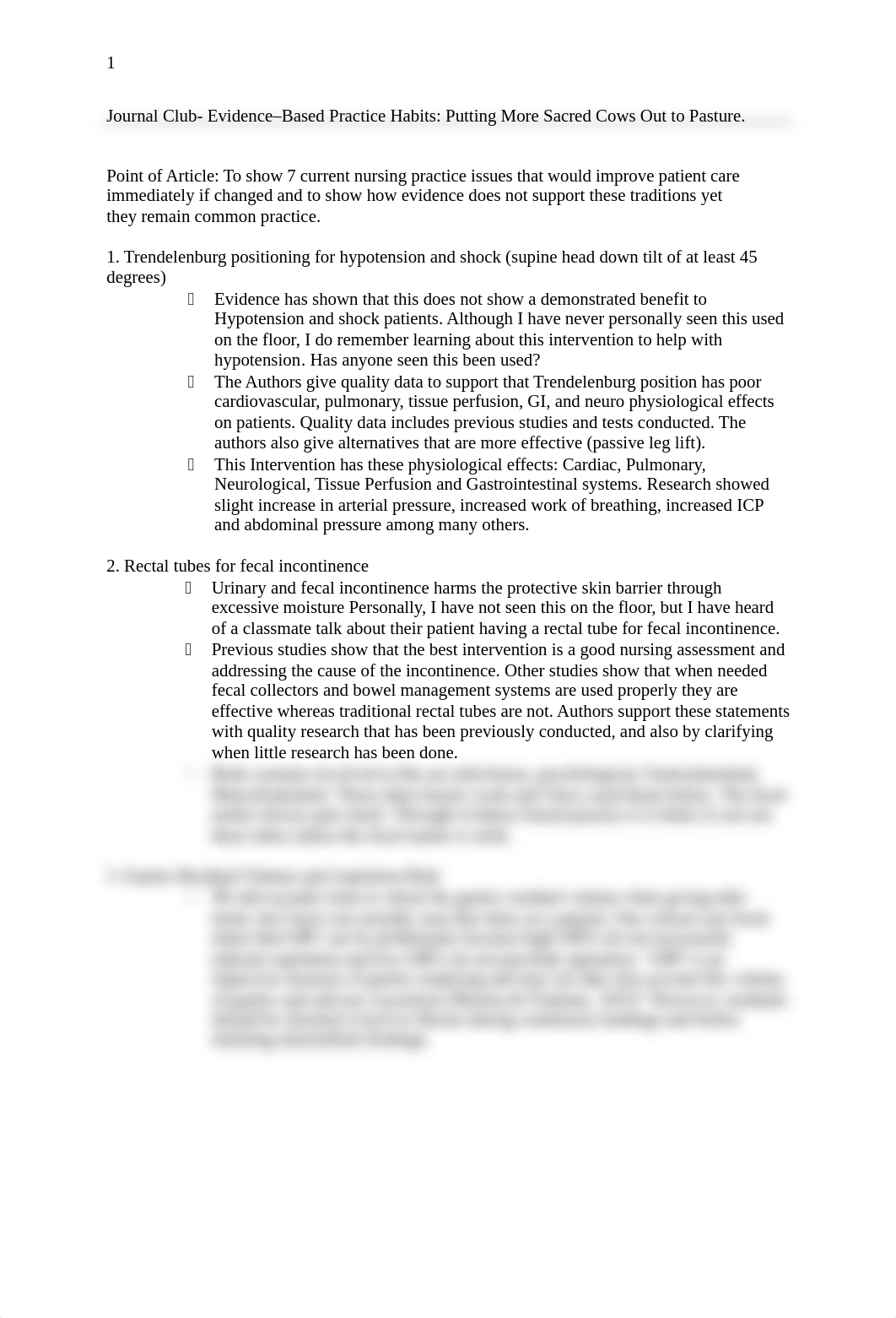 Journal Club- Evidence-Based Practice Habits Putting More Sacred Cows Out to Pasture - Notes_dg1zc7tl9ik_page1