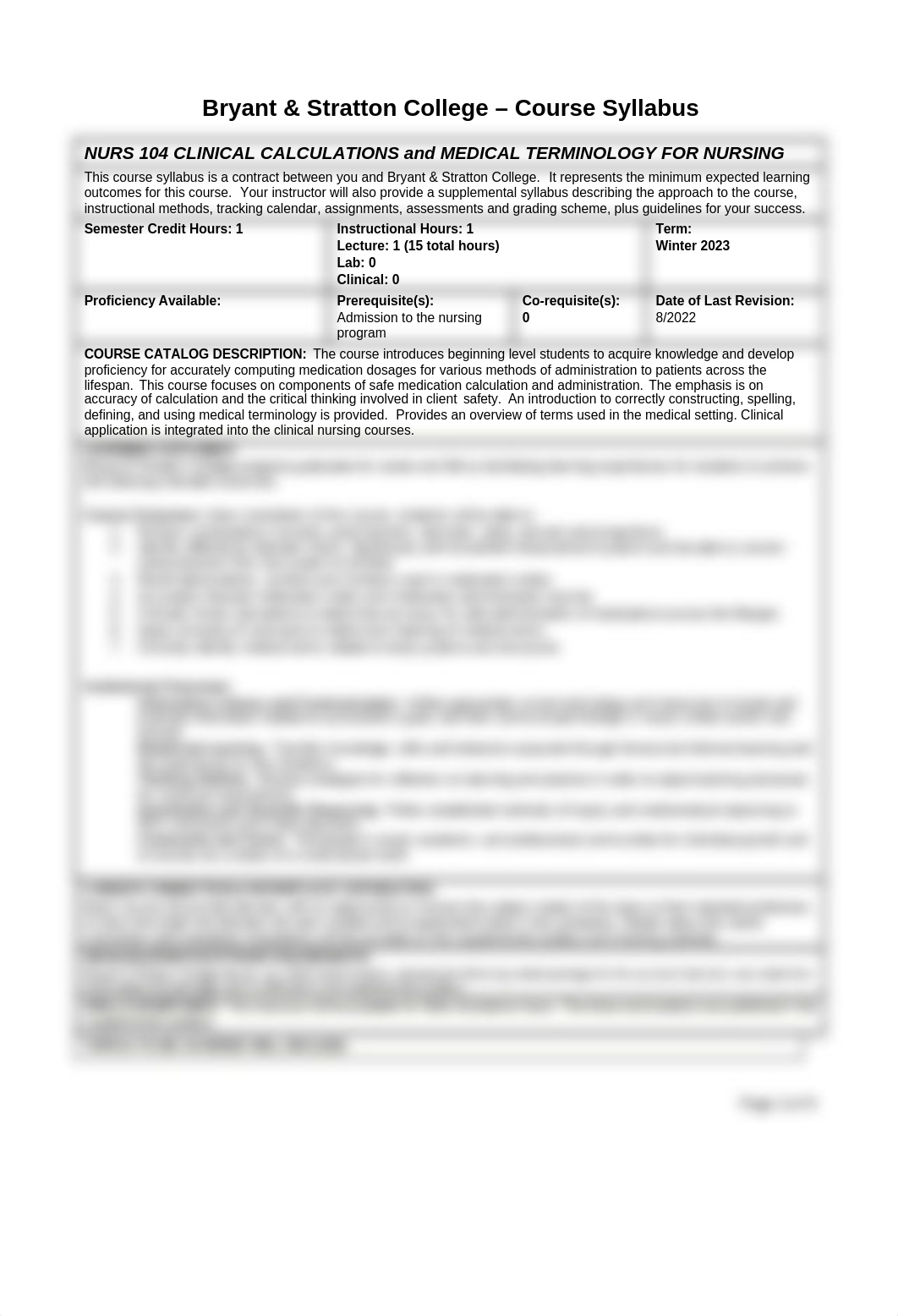 NURS 104 Clinical Calculation and Medical Terminology for Nursing System Syllabus (1).docx_dg22g5g2zb1_page1