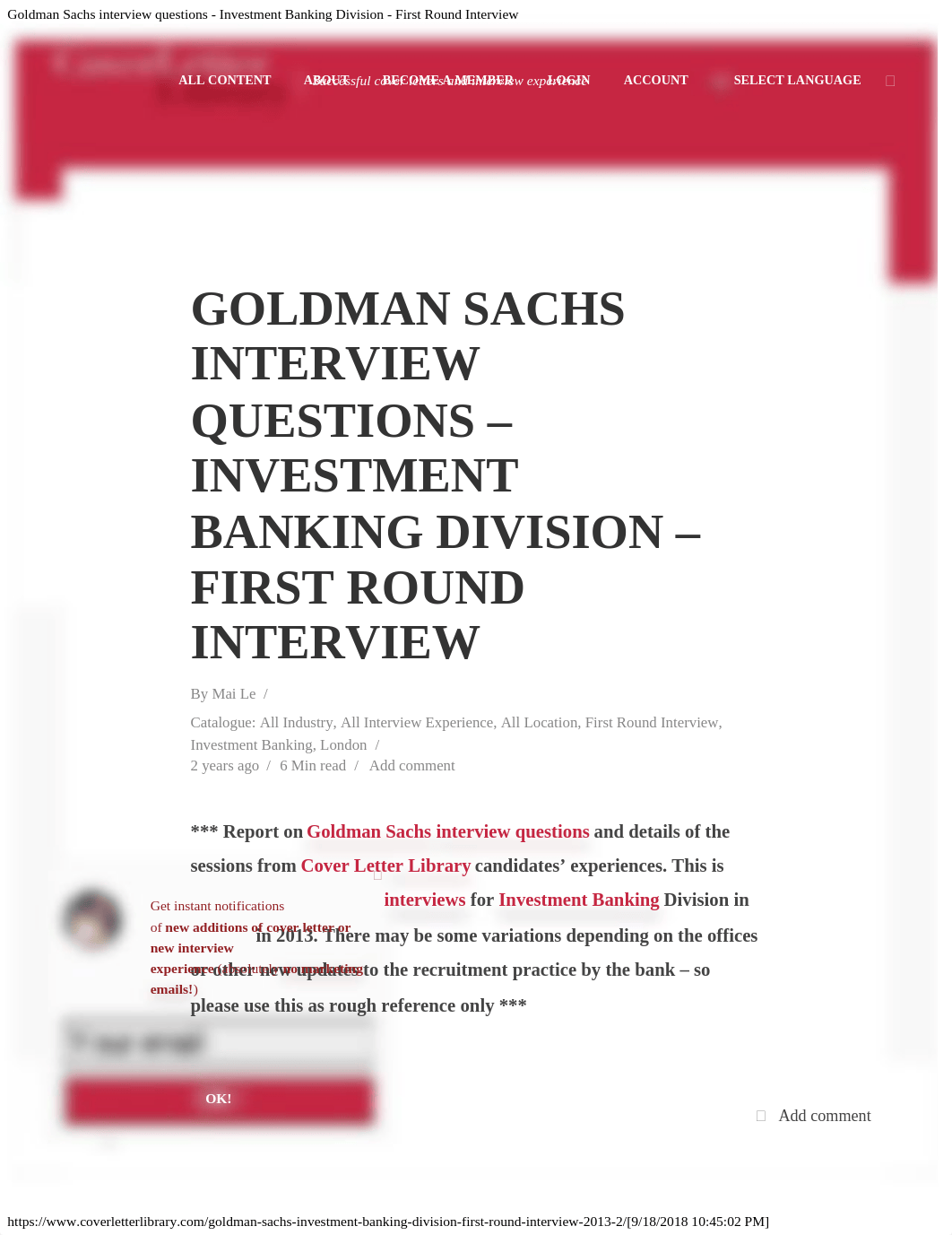 Goldman Sachs interview questions - Investment Banking Division - First Round I.pdf_dg2javwprbt_page1