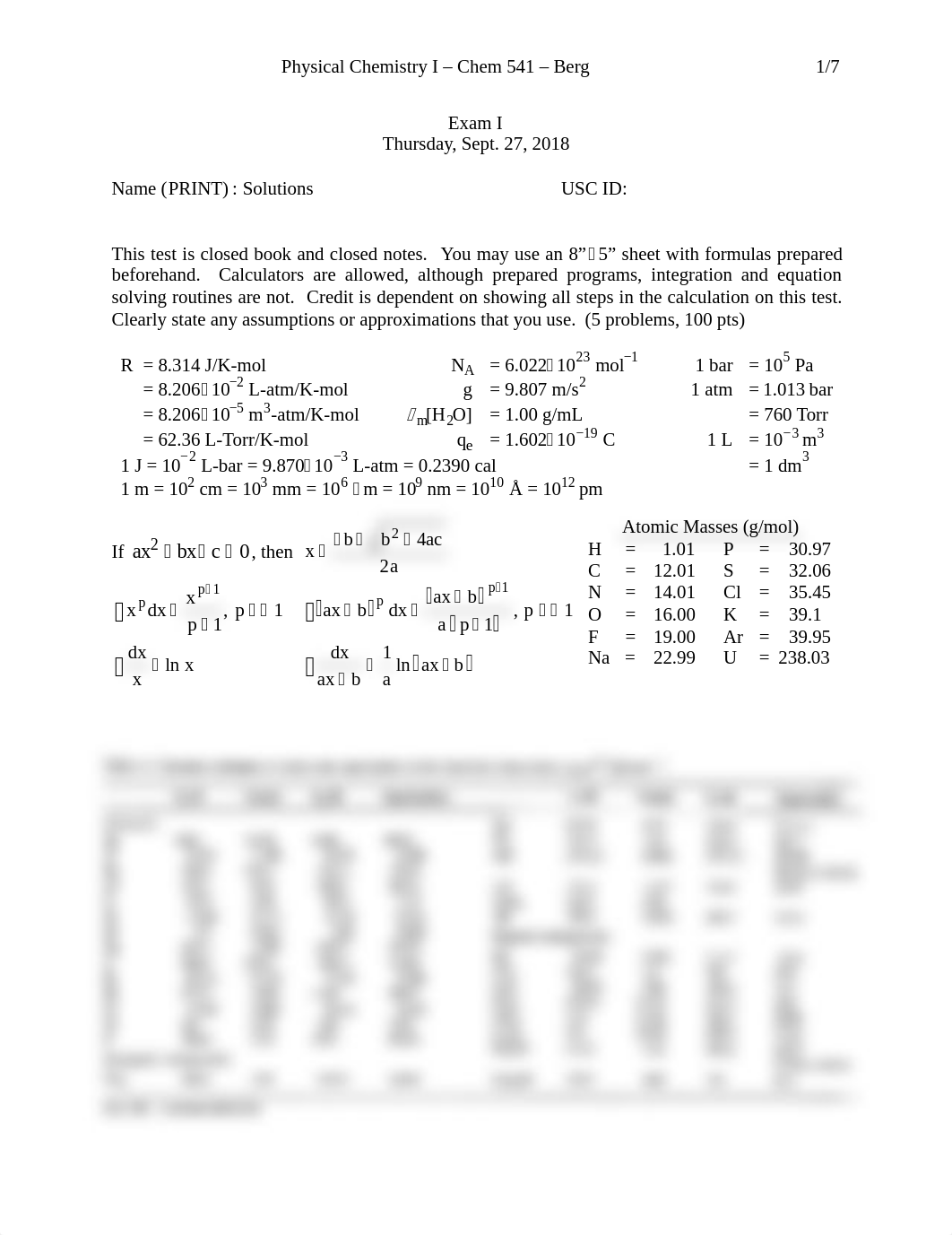 Exam 1, Solutions, Chem 541, Fall '18.pdf_dg37u7970d7_page1