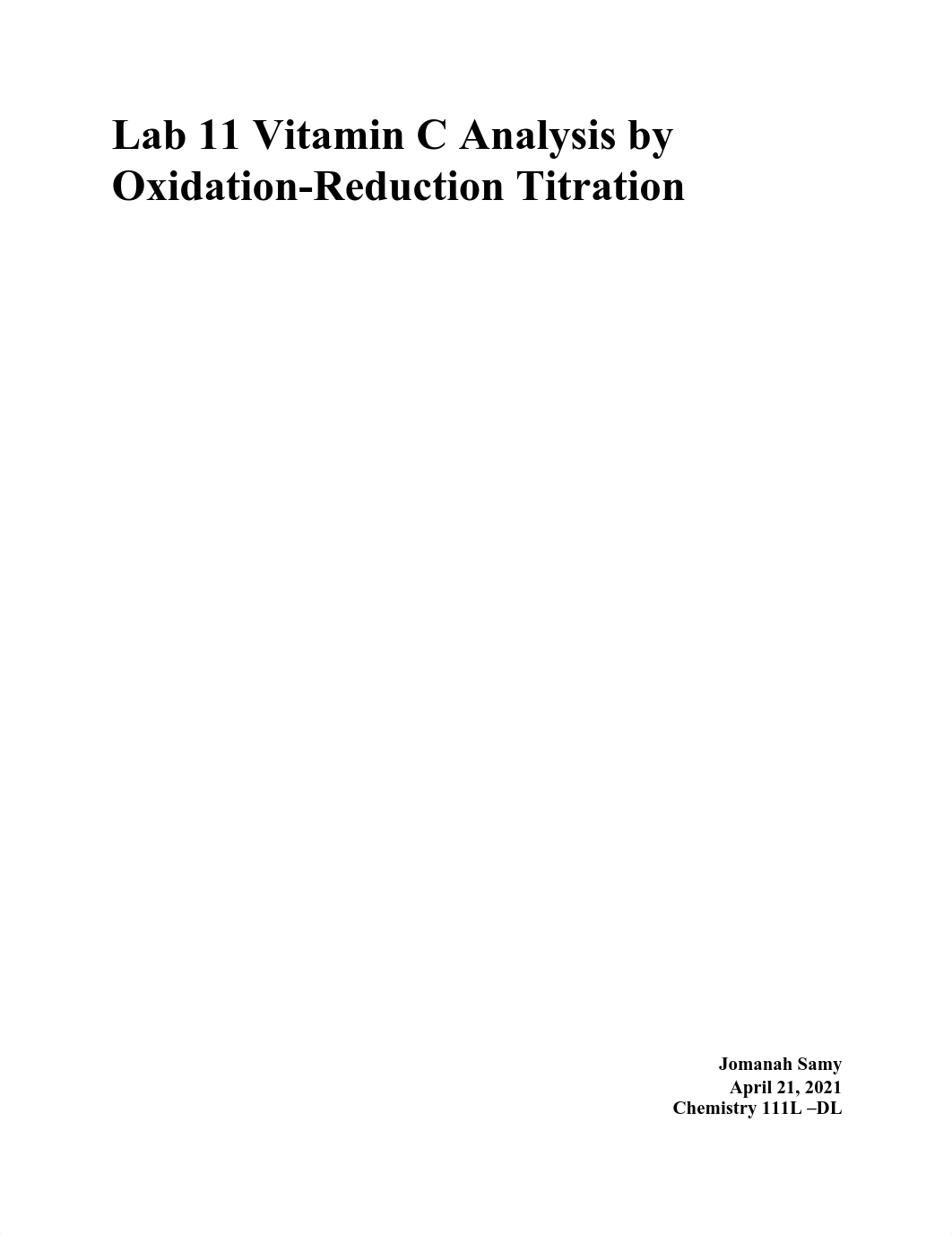 Lab 11 Vitamin C Analysis by Oxidation-Reduction Titration.pdf_dg396yoynz2_page1