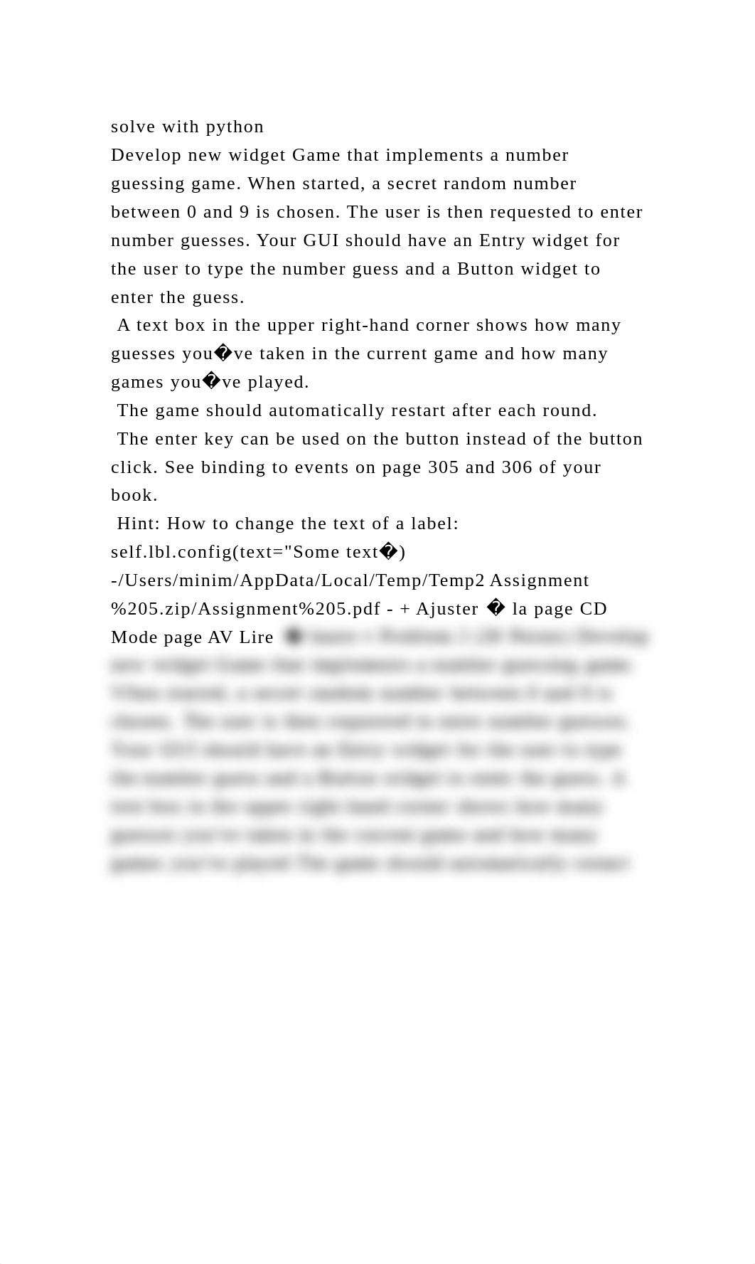 solve with pythonDevelop new widget Game that implements a number .docx_dg3ri3a4bld_page2