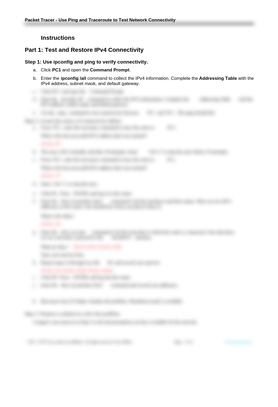 13.2.7 Packet Tracer - Use Ping and Traceroute to Test Network Connectivity.docx_dg3v826xjjl_page2