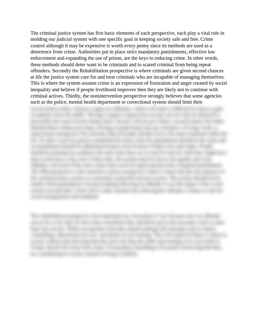 The criminal justice system has five basic elements of each perspective.docx_dg3xu4zp97v_page1