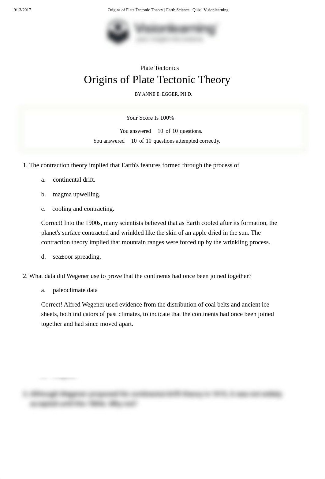 Origins of Plate Tectonic Theory _ Earth Science _ Quiz _ Visionlearning.pdf_dg4795vmeni_page1