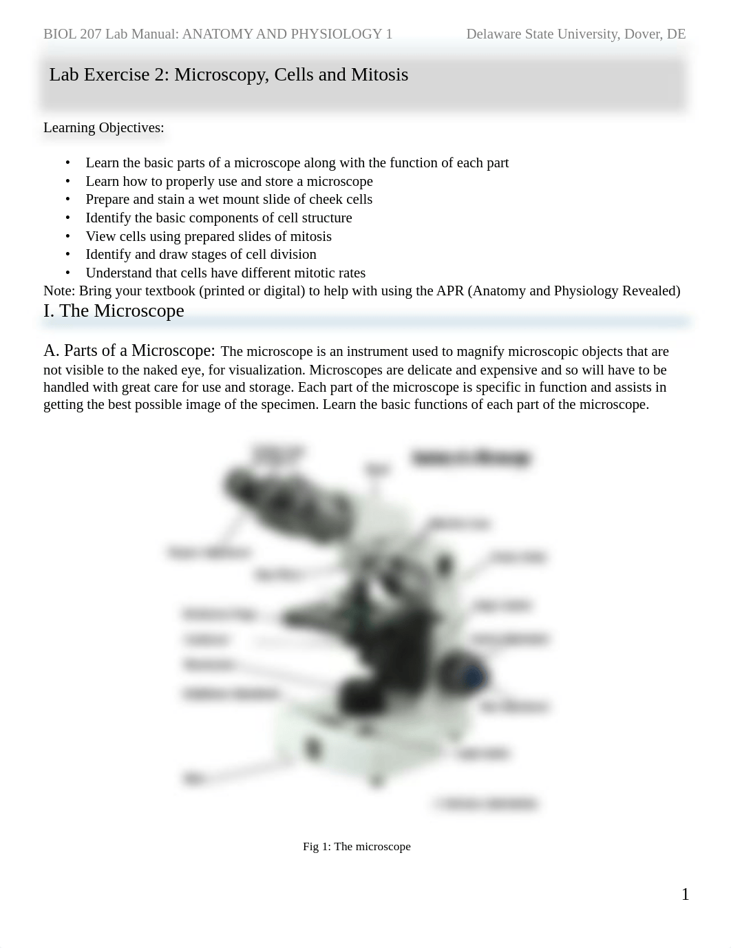 A and P I Lab exercise 2 - Microscopy, Cells and Mitosis.pdf_dg4gv2e6744_page1