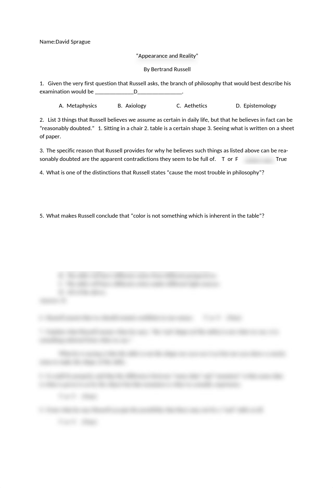 Appearance and Reality (Bertrand Russell) Objective Questions 2.docx_dg4qr5pb2mq_page1