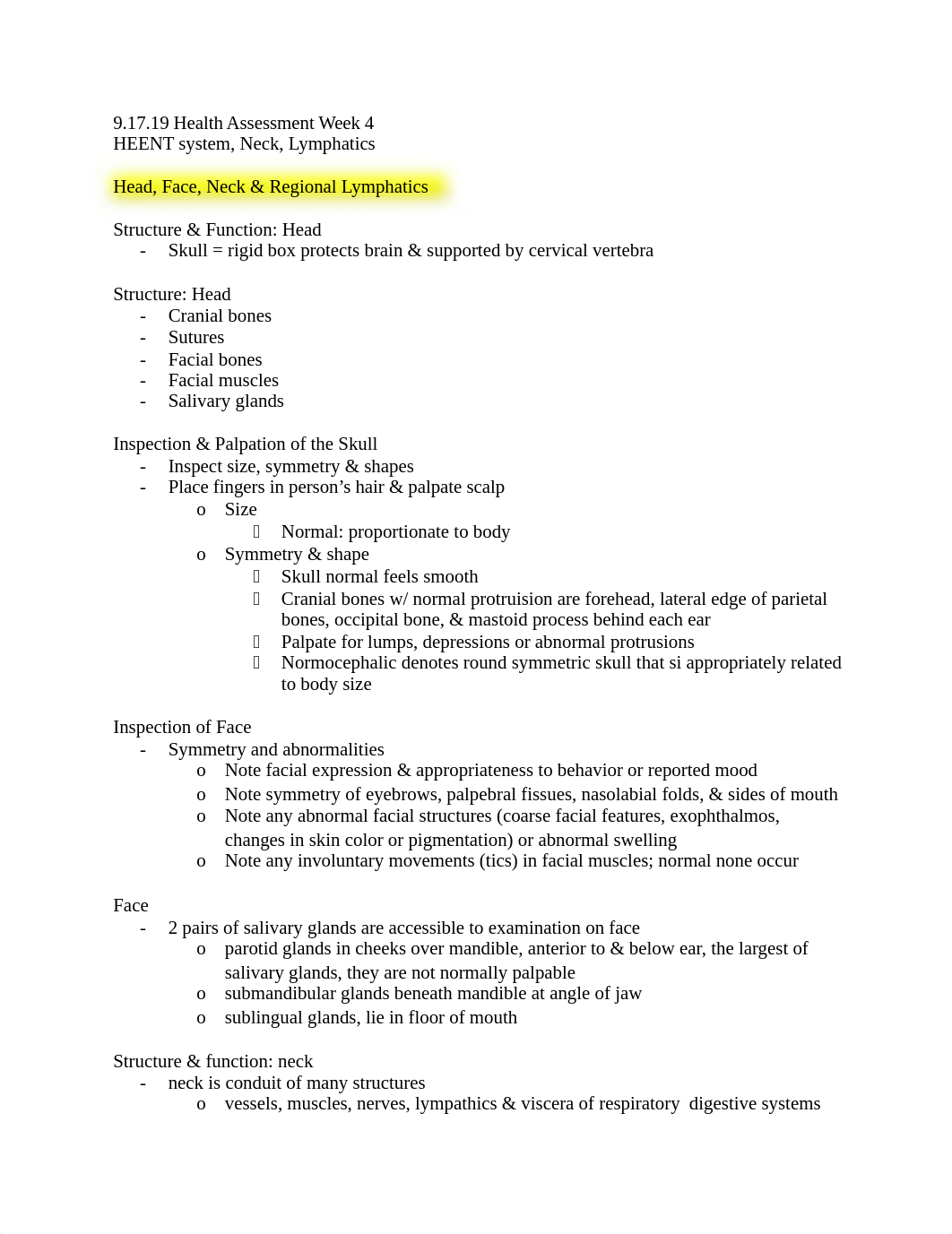 9.17.19 week 4 HEENT, neck, lymphatics .docx_dg4r5cwkbhv_page1