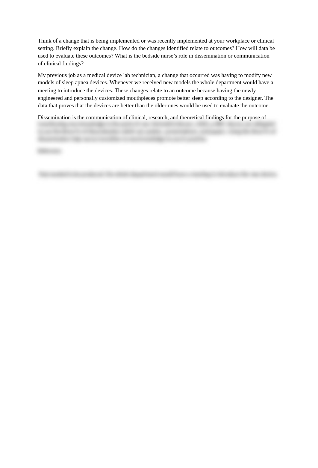 Think of a change that is being implemented or was recently implemented at your workplace or clinica_dg4t57icwqd_page1