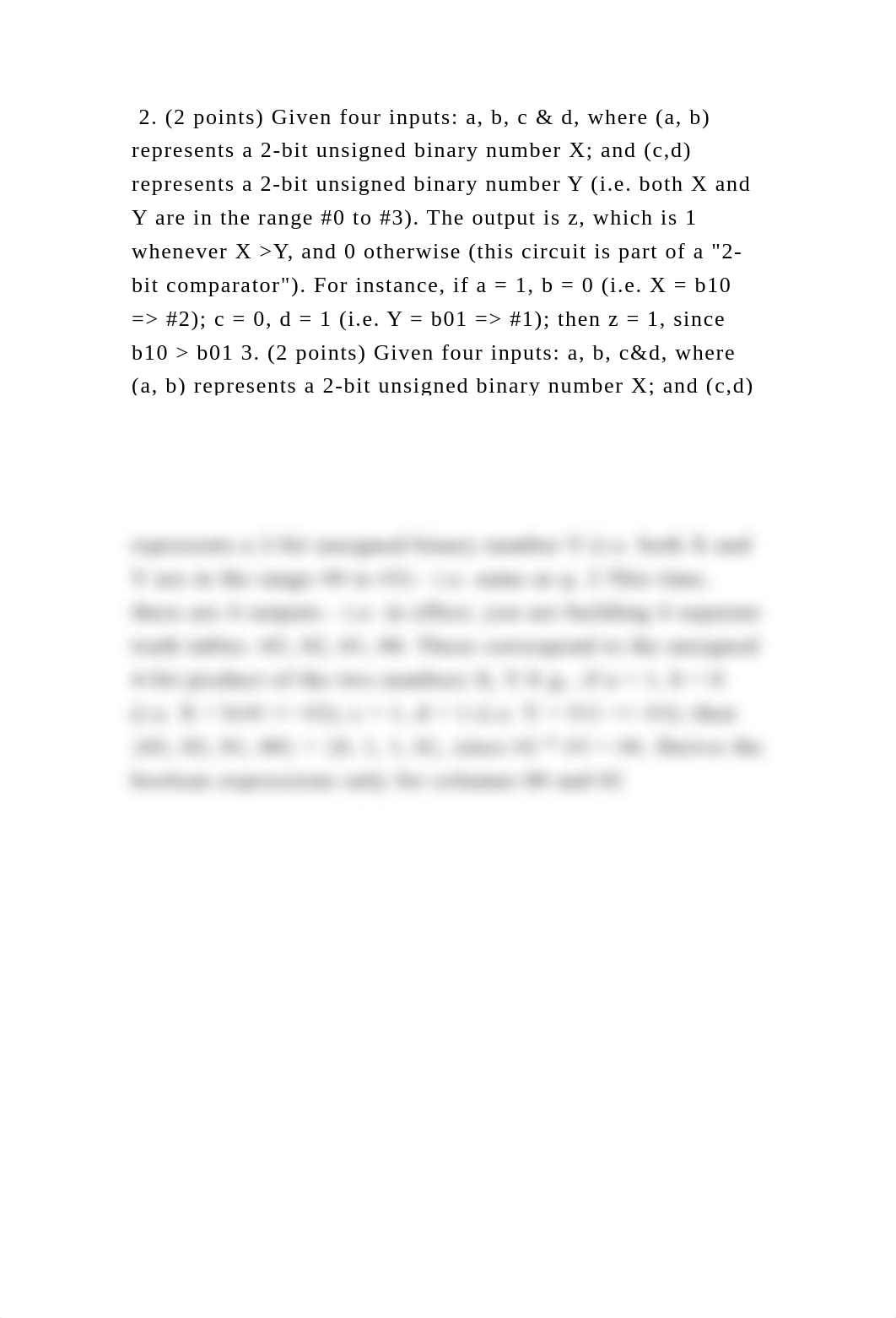 2. (2 points) Given four inputs a, b, c & d, where (a, b) represents.docx_dg513cmj84o_page2