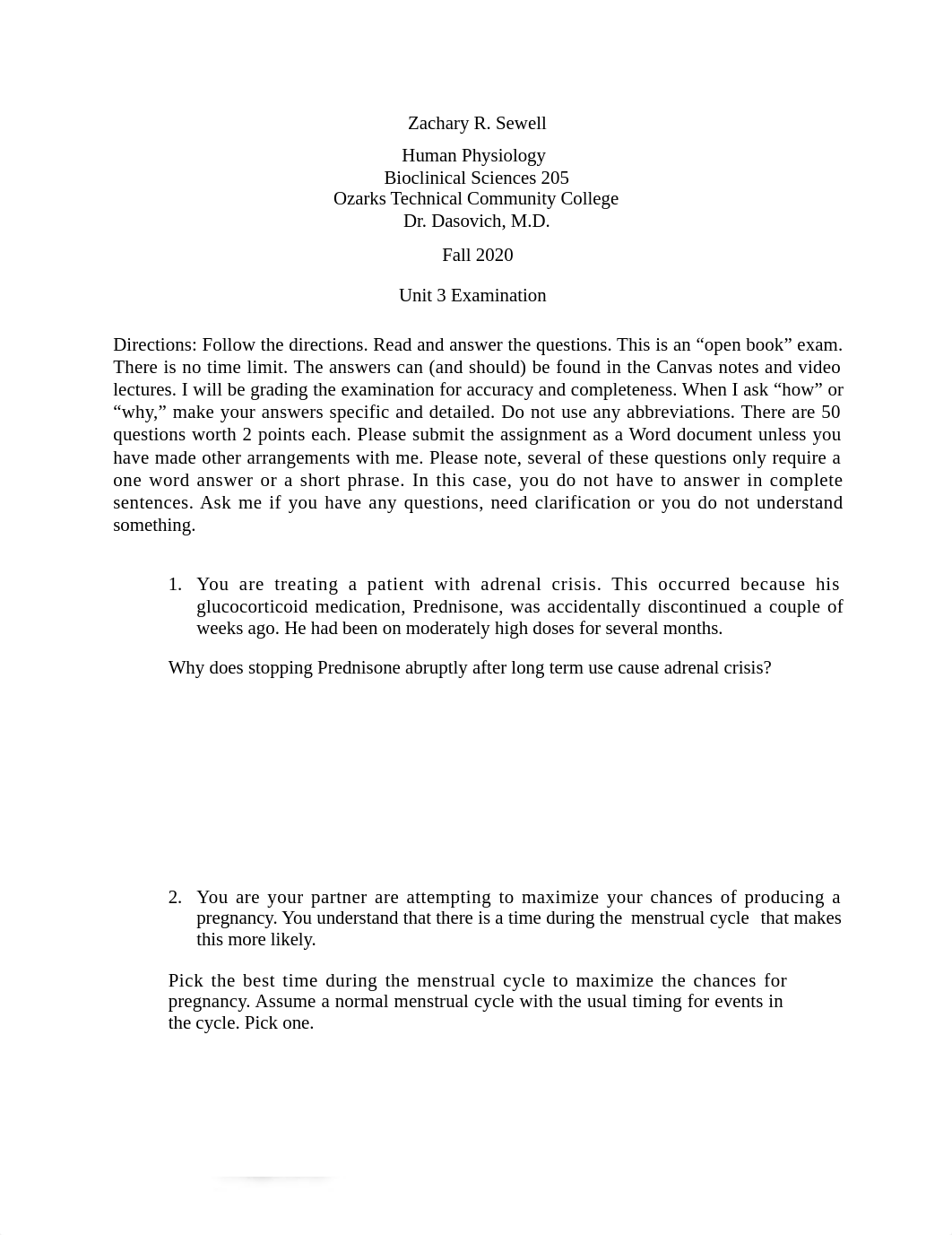 BCS 205-W02 Unit 3 Examination Sewell, Zachary.docx_dg52lla85vo_page1