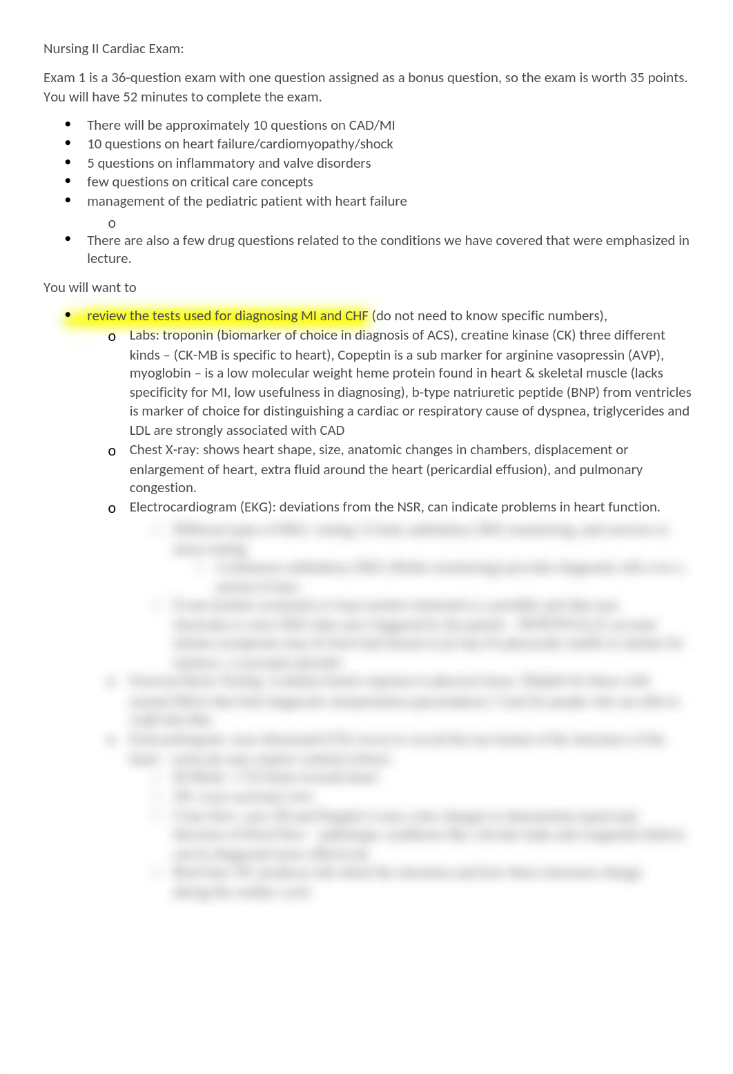 Exam 1 Cardiac Breakdown - Study Guide.docx_dg52o6oo4lm_page1