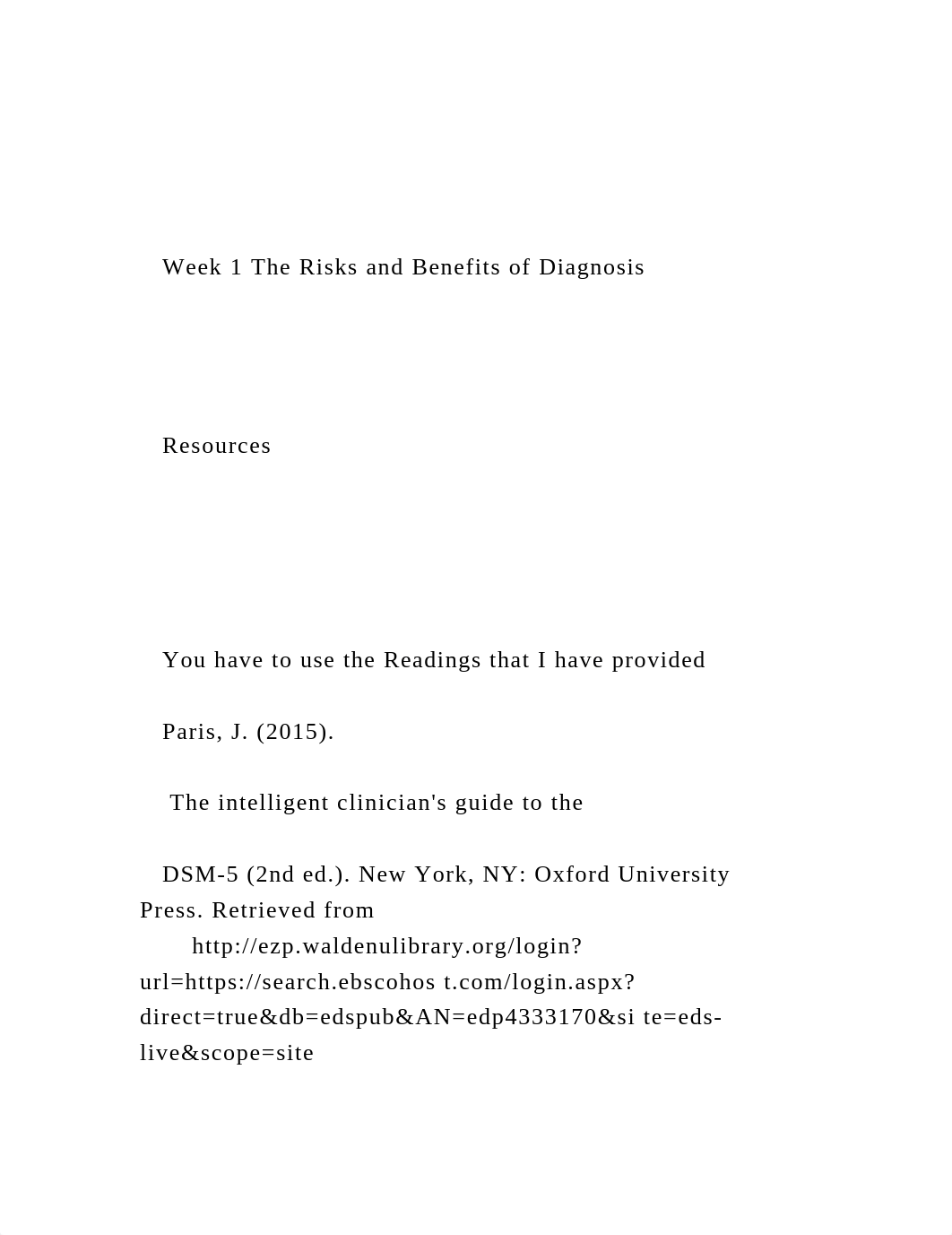 Week 1 The Risks and Benefits of Diagnosis     Resou.docx_dg59j6w30bg_page2