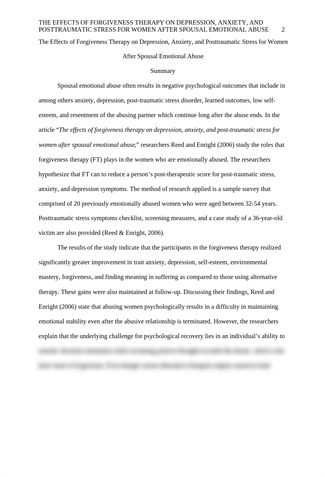 APA The Effects of Forgiveness Therapy on Depression, Anxiety, and Posttraumatic Stress for Women Af_dg5zfandfy0_page2