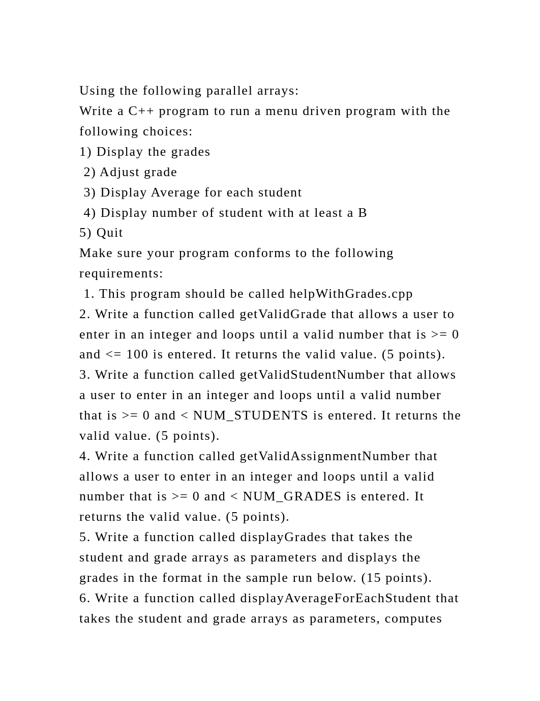 Using the following parallel arraysWrite a C++ program to run a m.docx_dg64bozoks5_page2