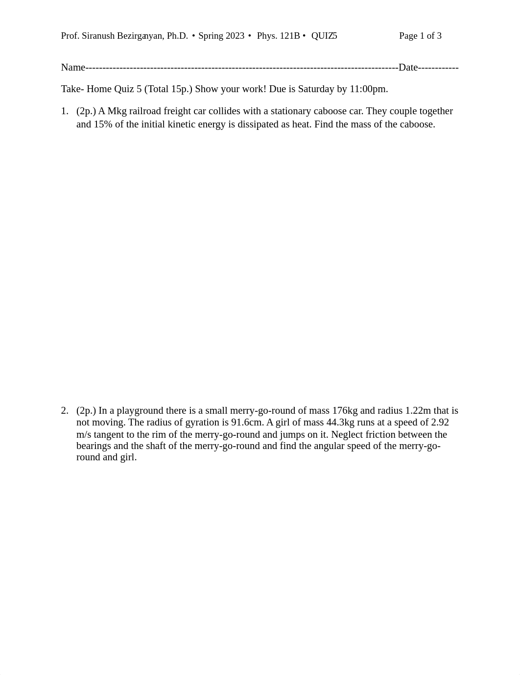 Take-Home Quiz 5-Phys121B-Spring 2023.pdf_dg69ckeus3d_page1