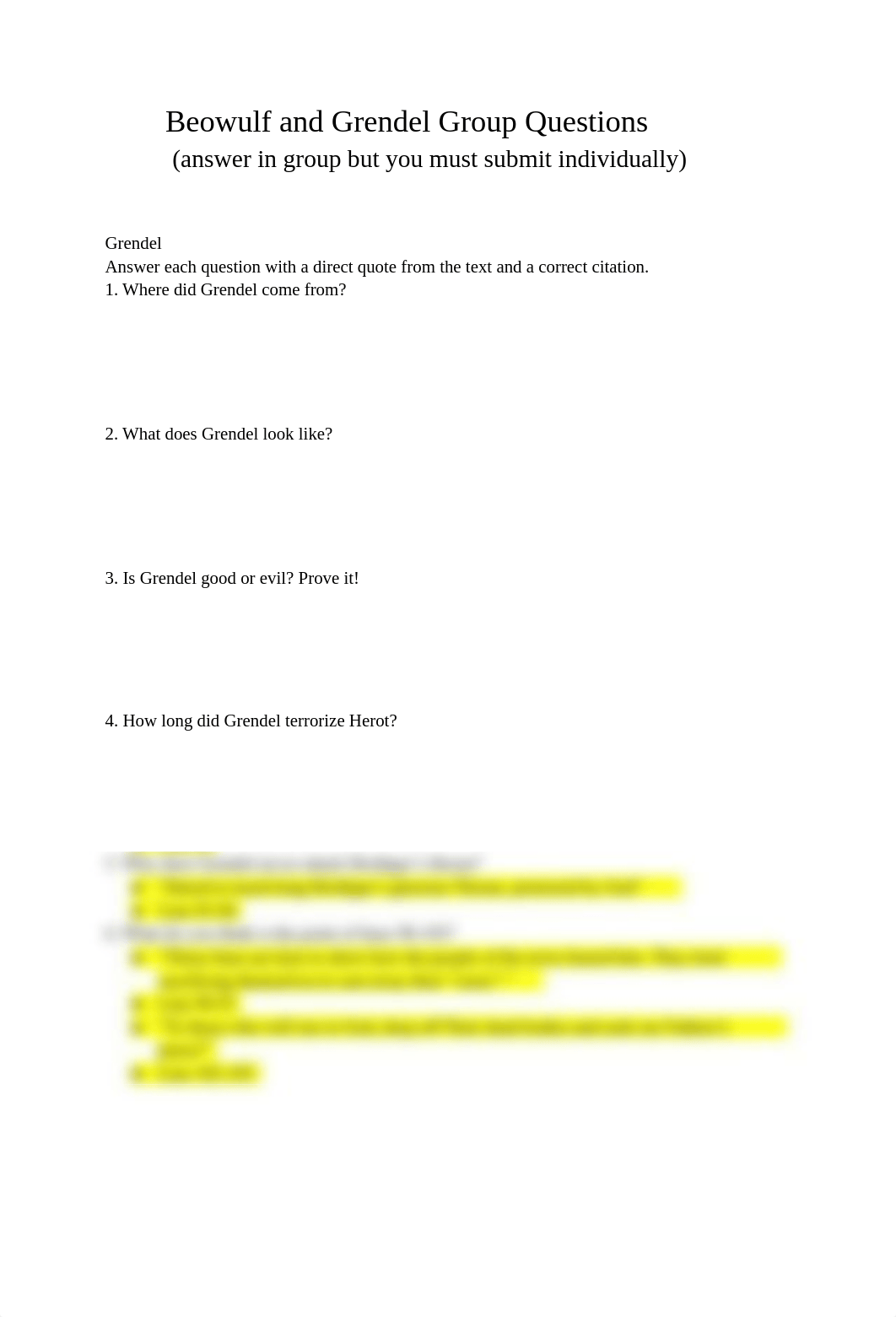 Beowulf and Grendel Group Questions.pdf_dg6j4un548w_page1