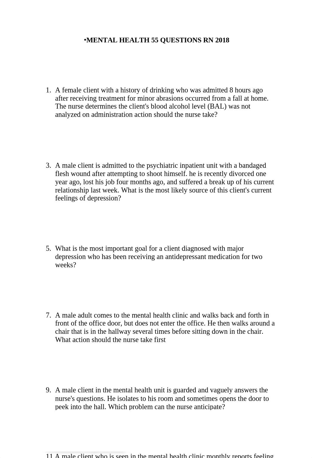 HESI MENTAL HEALTH PSYCH 2018 V2 55 QUESTIONS.doc_dg7fx9clz2i_page1