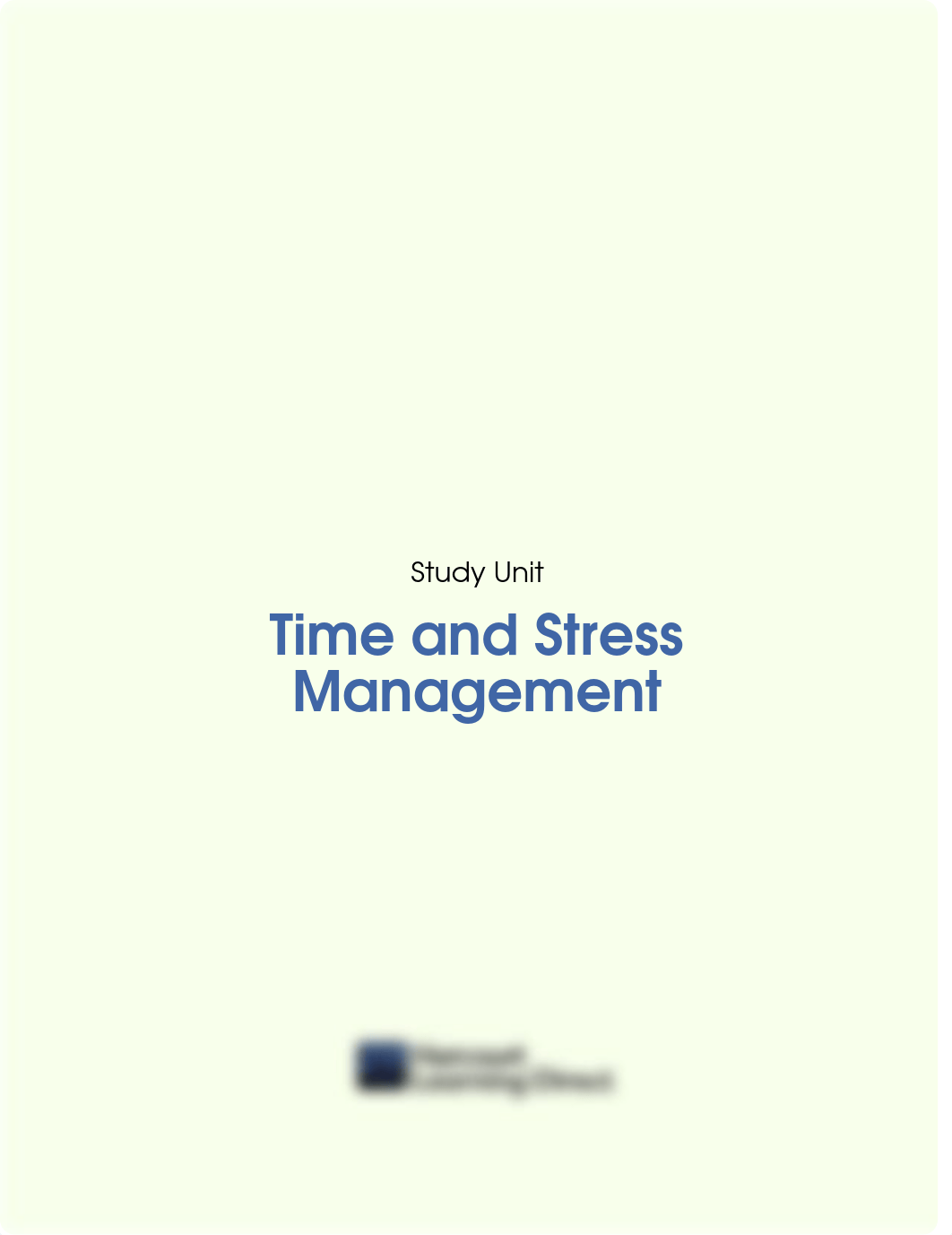 1 - Time and Stress Management - Harcourt Learning Direct_dg7ojkr5t2g_page1