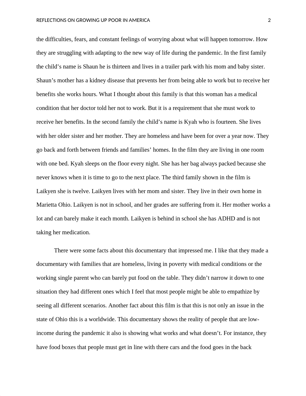 Growing up poor in America Reflection Paper-Example[2305843009216224616].docx_dg7t79sx0cq_page2