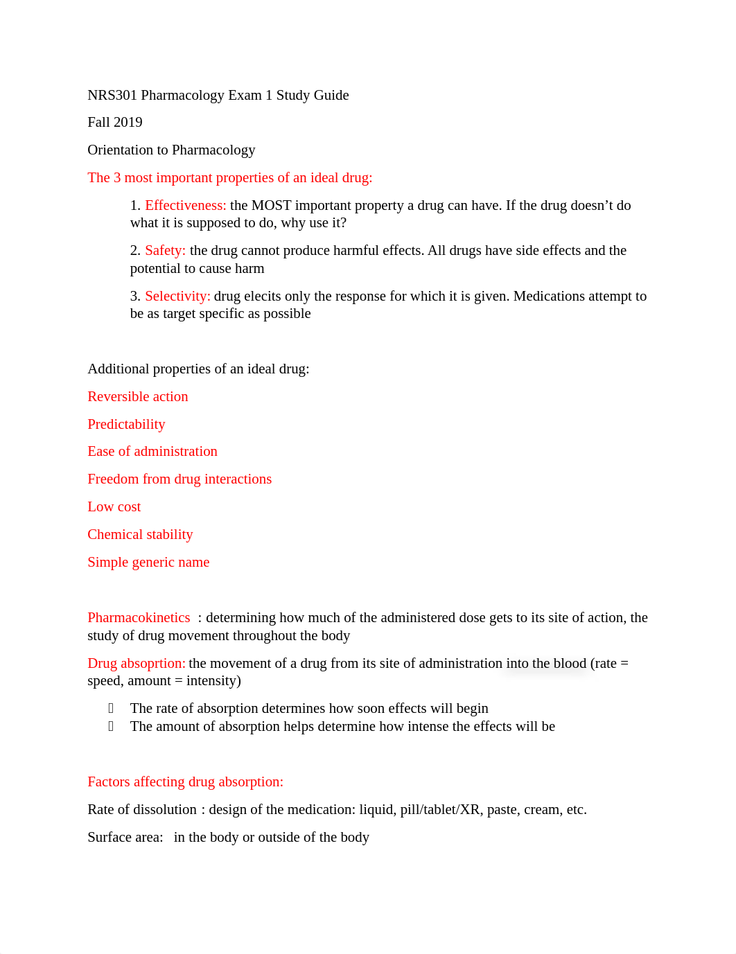 NRS301 Pharmacology Exam 1 Study Guide.docx_dg7xt5kg958_page1