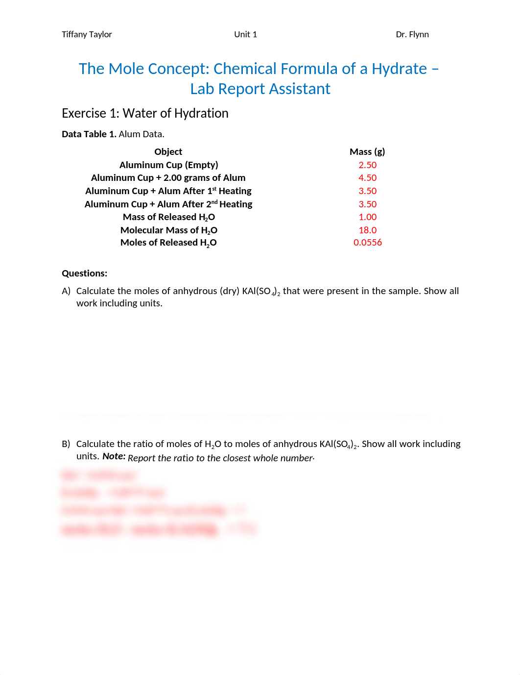 CHEM Lab 3- The Mole Concept-Chemical Formula of a Hydrate_RPT.docx_dg7zt1nv6n2_page1