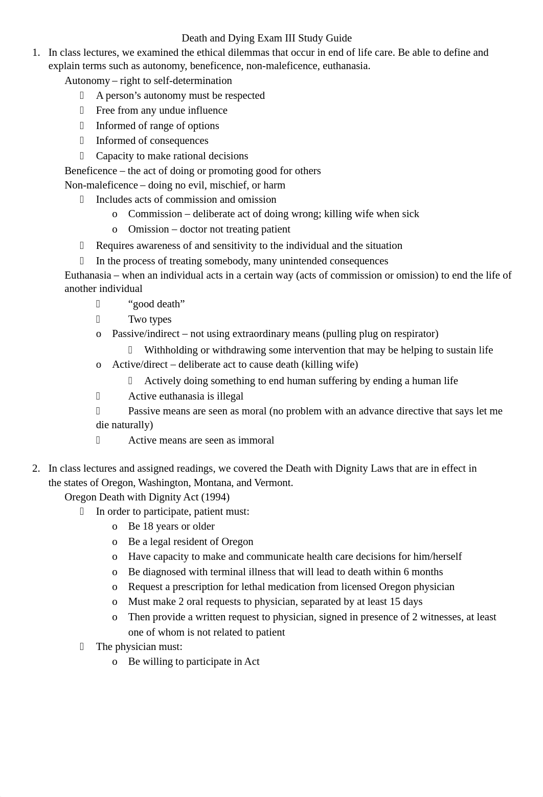 Death and Dying Exam III Study Guide_dg808lr2rht_page1