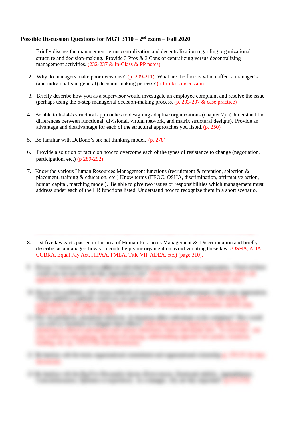 Possible Discussion Questions for MGT 3110 - 2nd exam Fall 2020.docx_dg885obkngl_page1