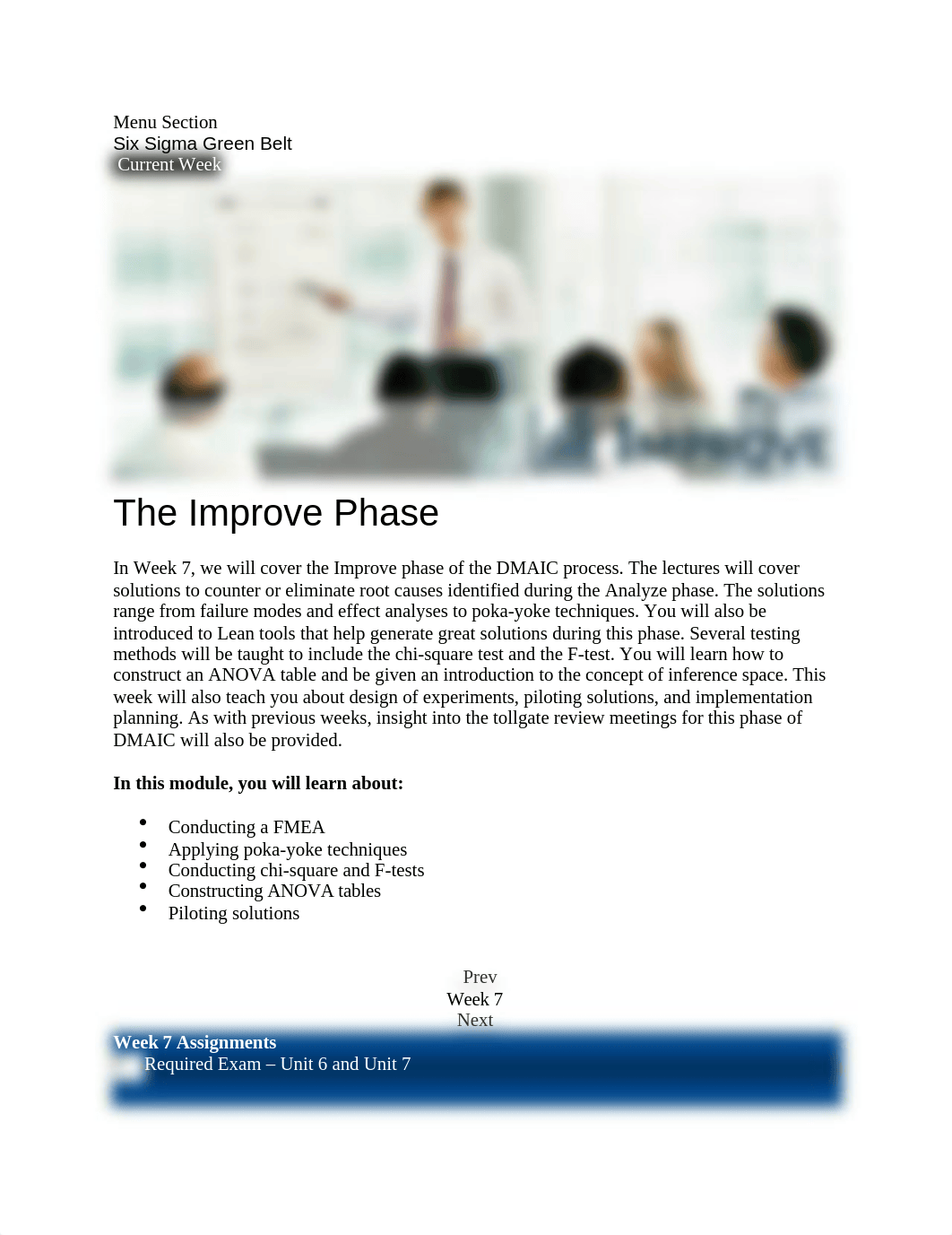 Villanova University - Six Sigma Green Belt - Week 7 - The IMPROVE Phase.docx_dg88y7gmqfg_page1