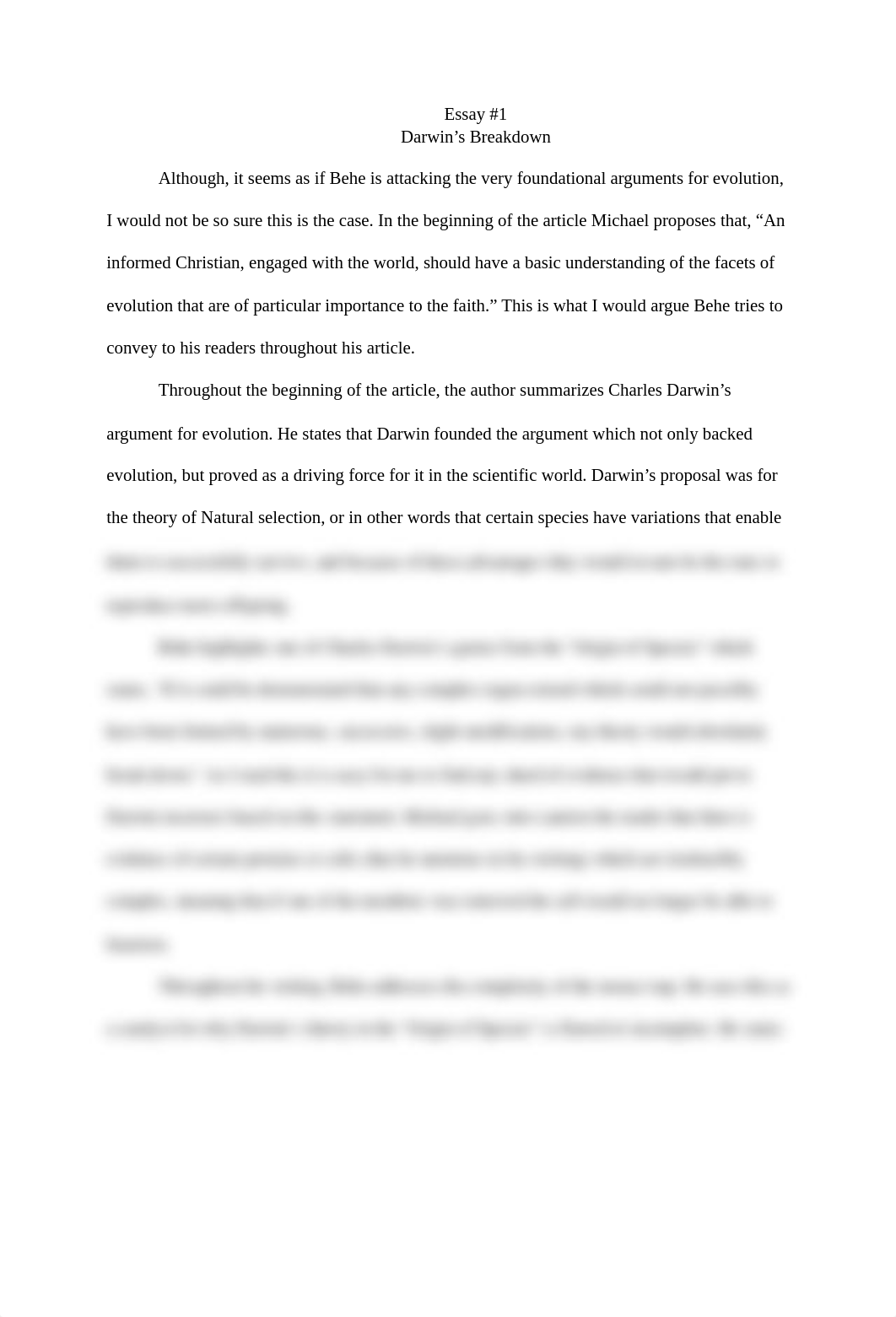 Essay #1 Darwin's Breakdown_dg8c0td3hai_page1