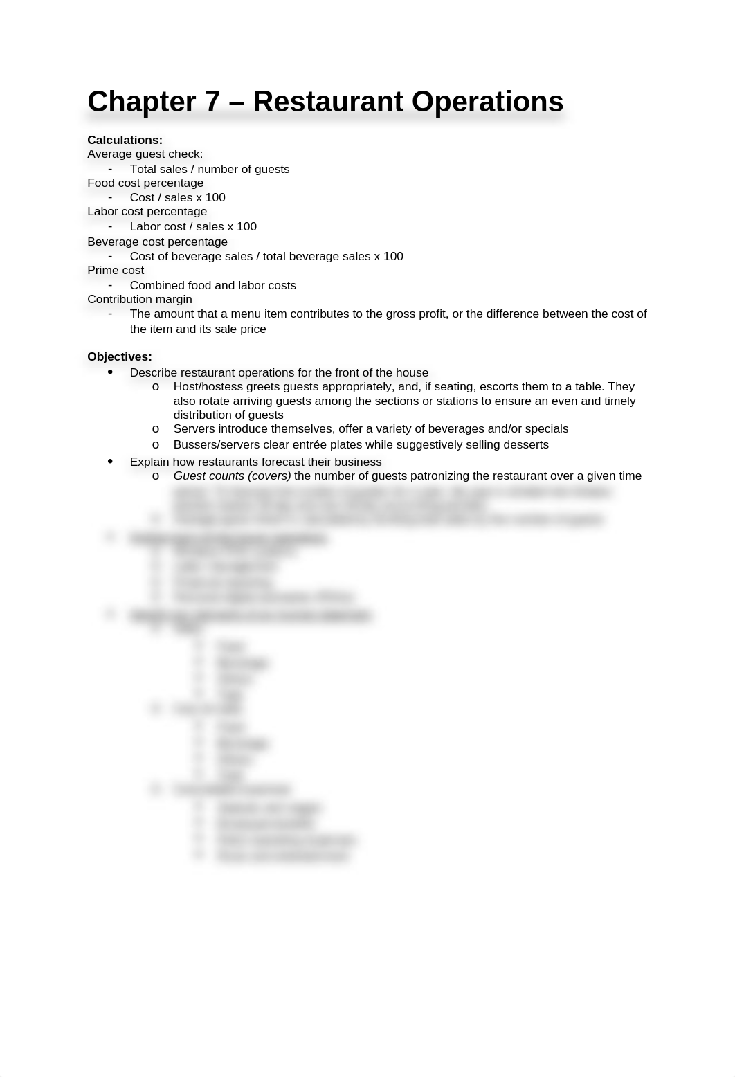 Study Guide - Part 2 - Chapter 7 - Restaurant Operations_dg8ncm8l5ay_page1