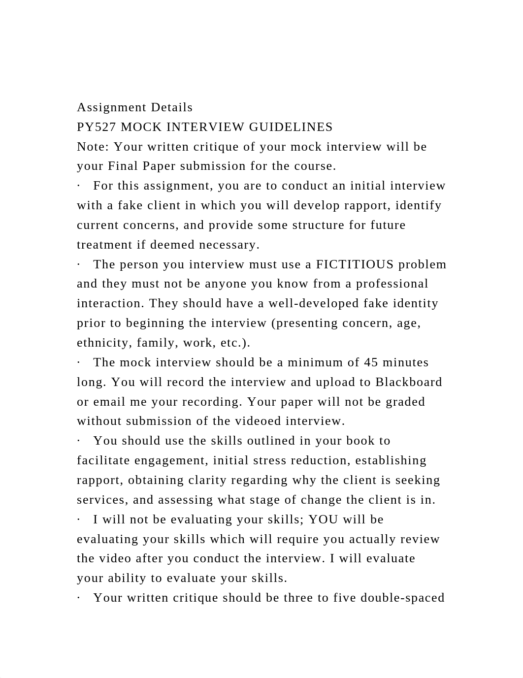 Assignment DetailsPY527 MOCK INTERVIEW GUIDELINESNote Your wr.docx_dg8v5lelv5d_page3