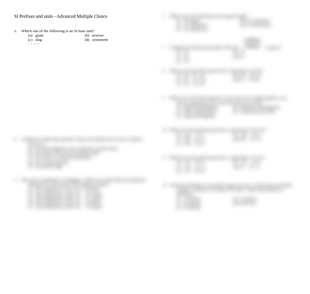 7. SI Prefixes and units - Advanced Multiple Choice..docx_dg8ycwgqjha_page1